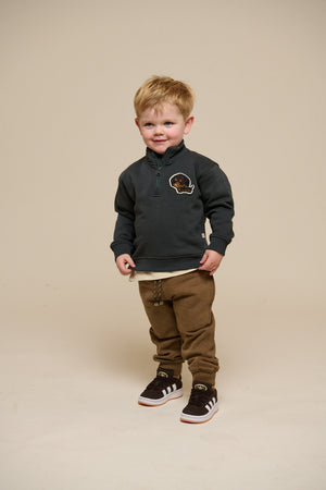 Sweatshirt mit halbem Reißverschluss - Kids - Forest Green | 100810 Tristan