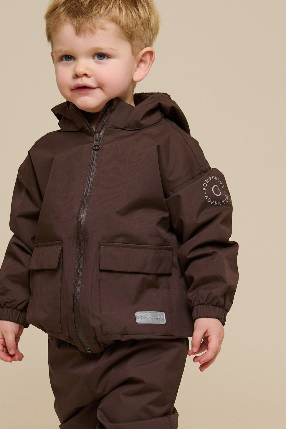Shell Jacke mit Path-Tasche - Kids - Chocolate | 100499 Luke