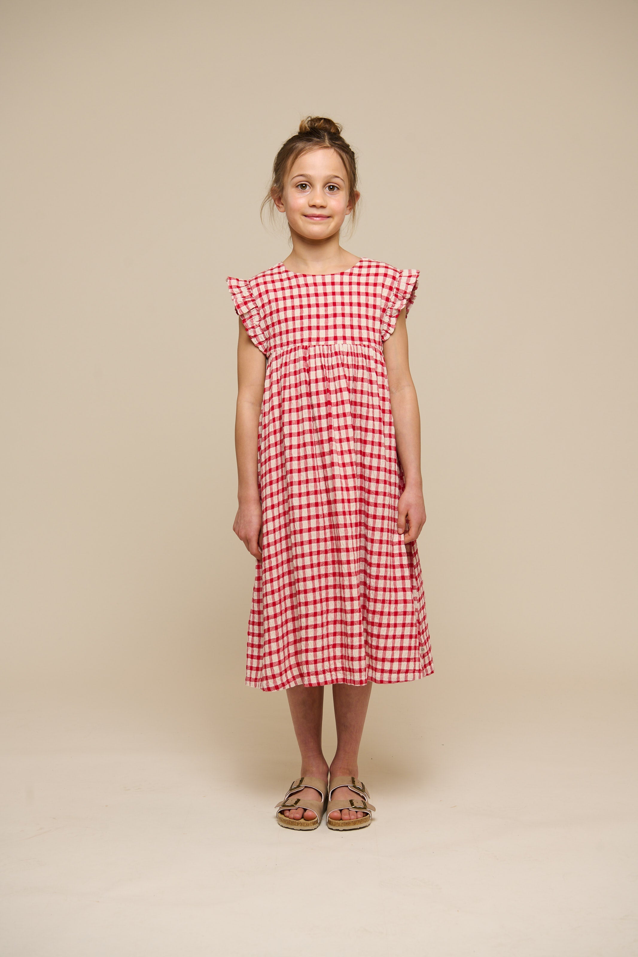Kariertes Baumwollkleid - Tween - Cherry Red | 100905 Bonnie