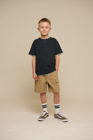 Texturiertes T-Shirt - Tween - Forest Green | 100714 Malthe