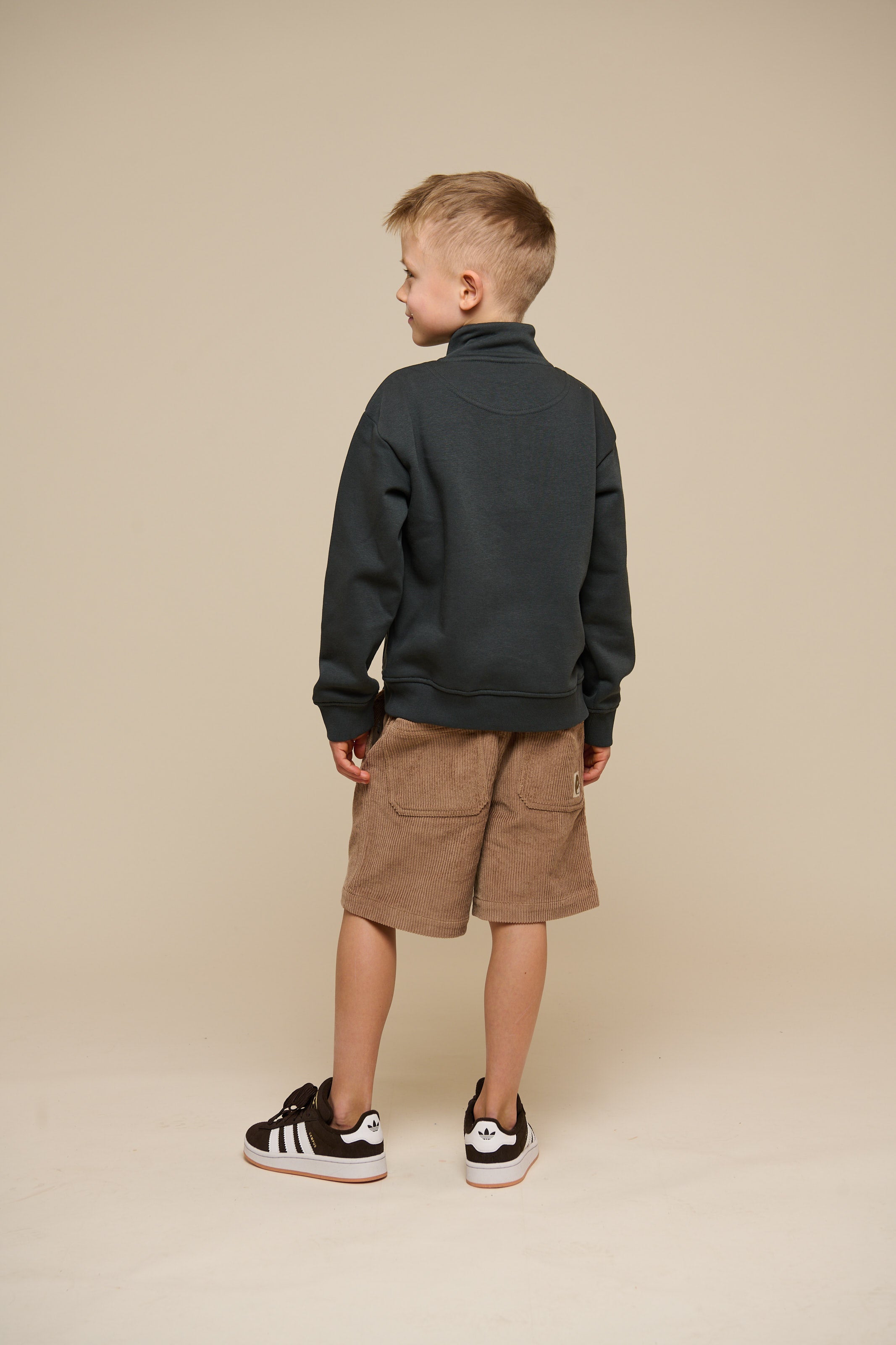 Sweatshirt mit halbem Reißverschluss - Tween - Forest Green | 100811 Tristan