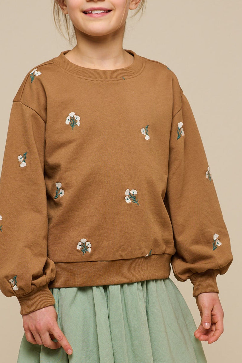 Besticktes Crewneck Sweatshirt - Tween - Coconut | 101214 Kimber