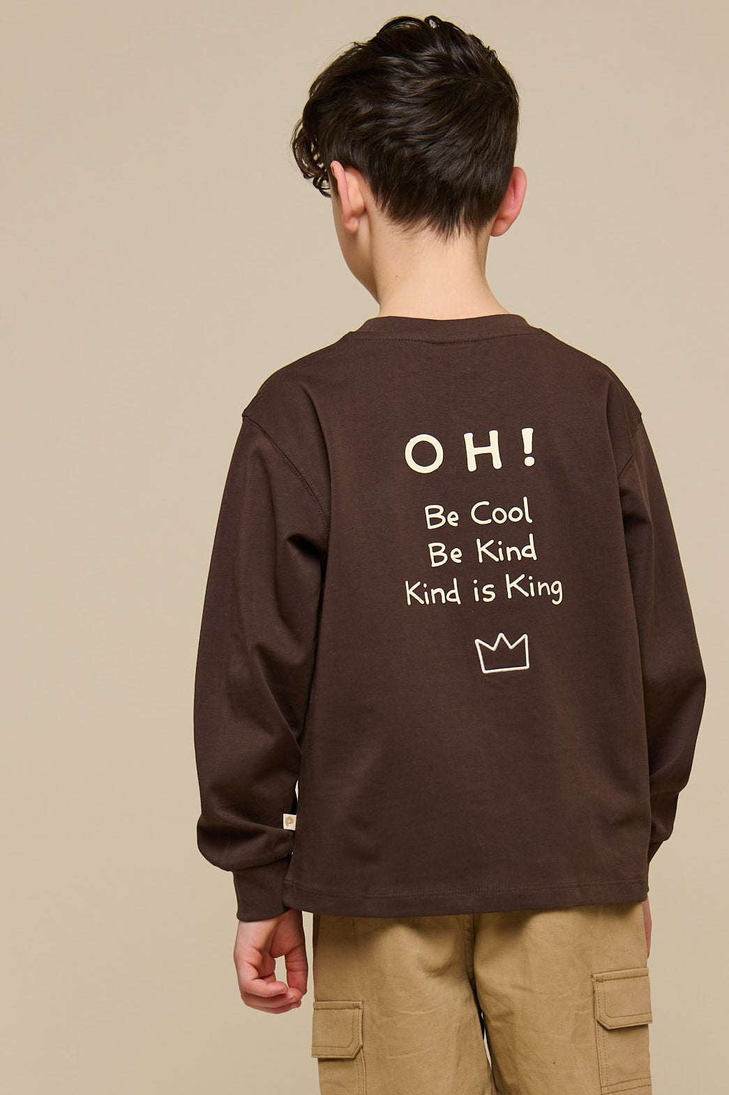 Übergroßes Heavyweight Langarm-T-Shirt - Tween - Chocolate | 100852 August