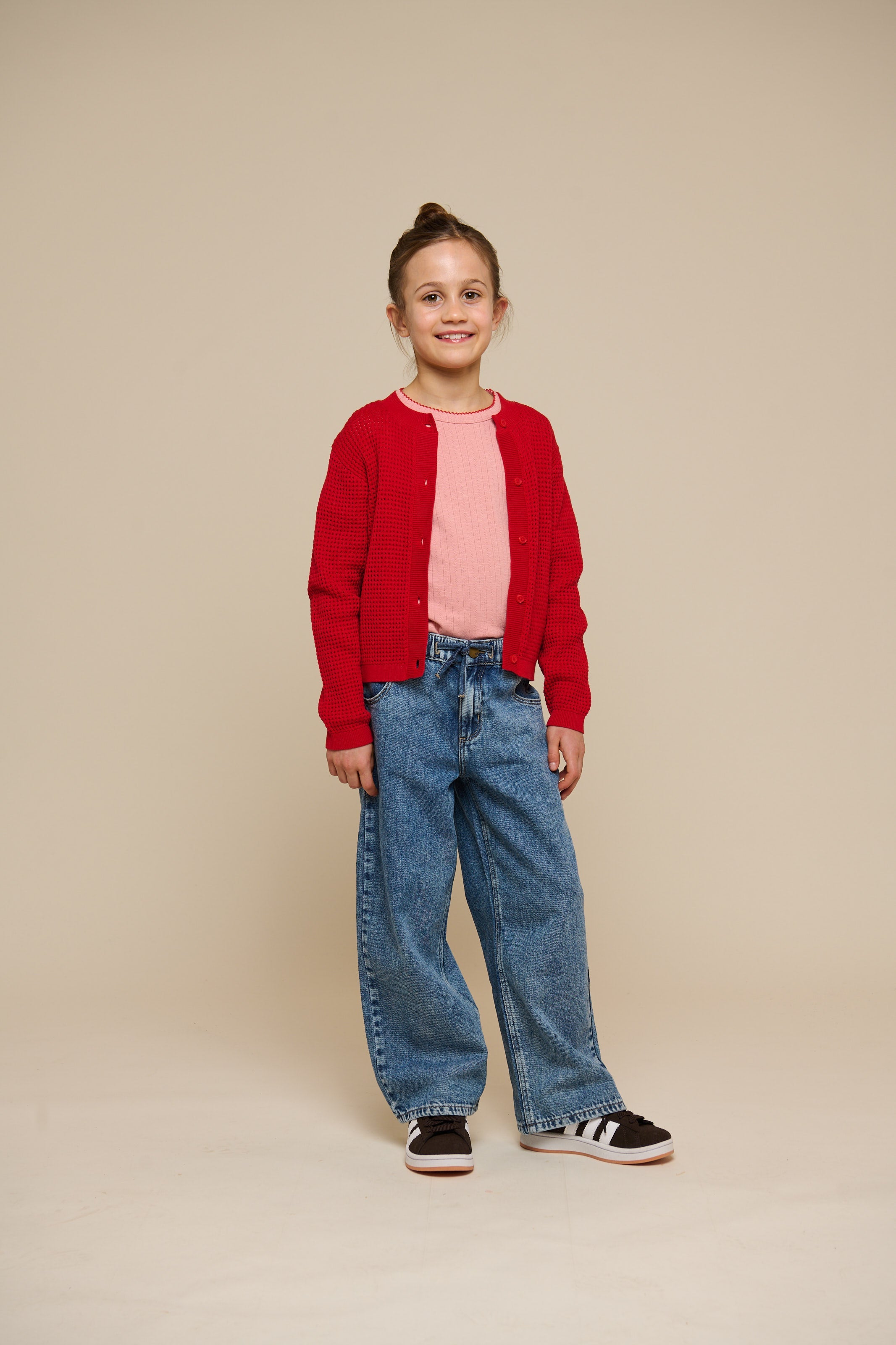 Baumwoll-Strickjacke - Tween - Cherry Red | 101270 Katie