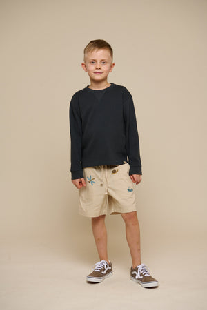 Texturiertes Langarm-T-Shirt - Tween - Forest Green | 100708 Malthe