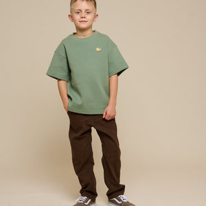 Waffel T-Shirt - Tween - Dusty Green | 101156 Evan