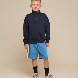 Sweatshirt mit halbem Reißverschluss - Tween - Navy | 100807 Tristan