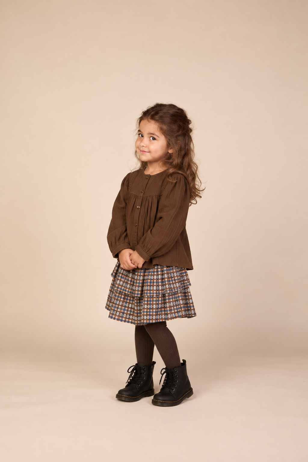 Karierter Baumwollrock Kids - Blue | 101499 Penny