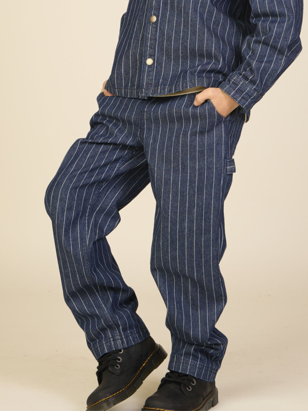 Nadelstreifen-Cargo-Jeans mit lockerer Passform Tween - Dark Blue | 101516 Austin