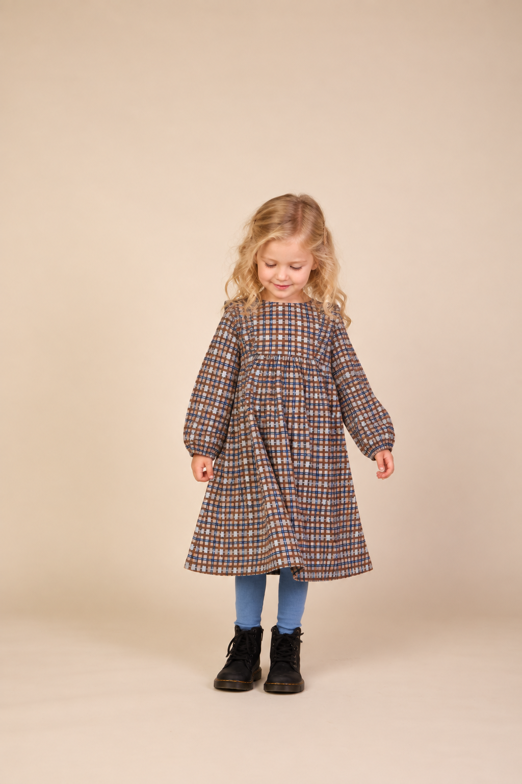 Kariertes Baumwollkleid Kids - Blue | 101487 Penny