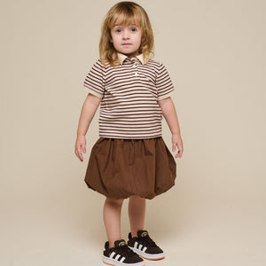 Gestreiftes Jersey-Poloshirt - Kids - Brown | 101004 Emmie