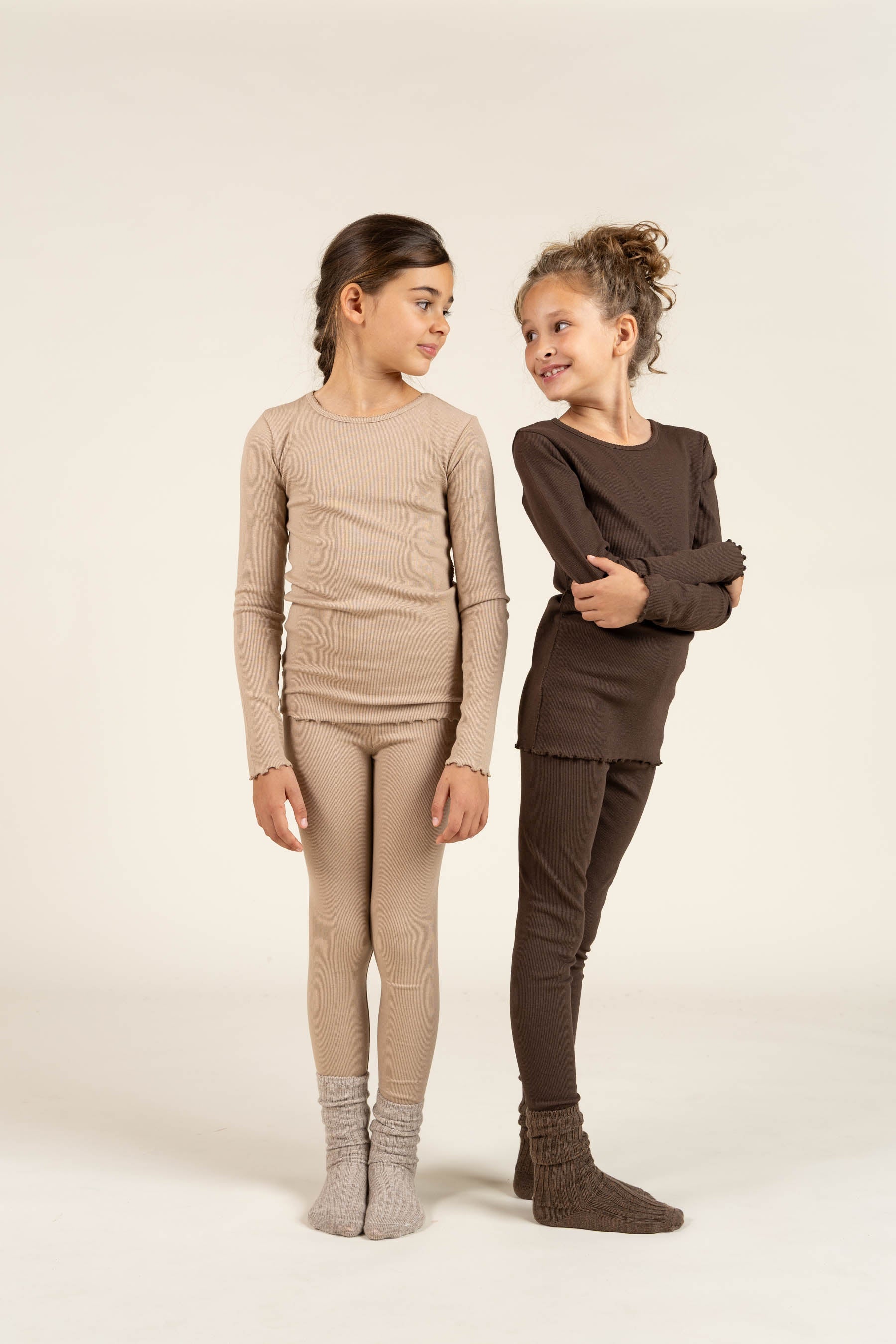Modal-Ripp-Leggings - Tween - Caffe Latte | 100789 Mia