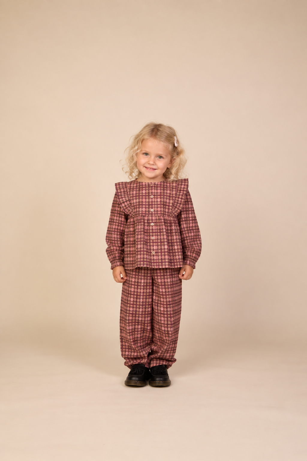 Karierte Baumwollhose Kids - Rose | 101489 Penny