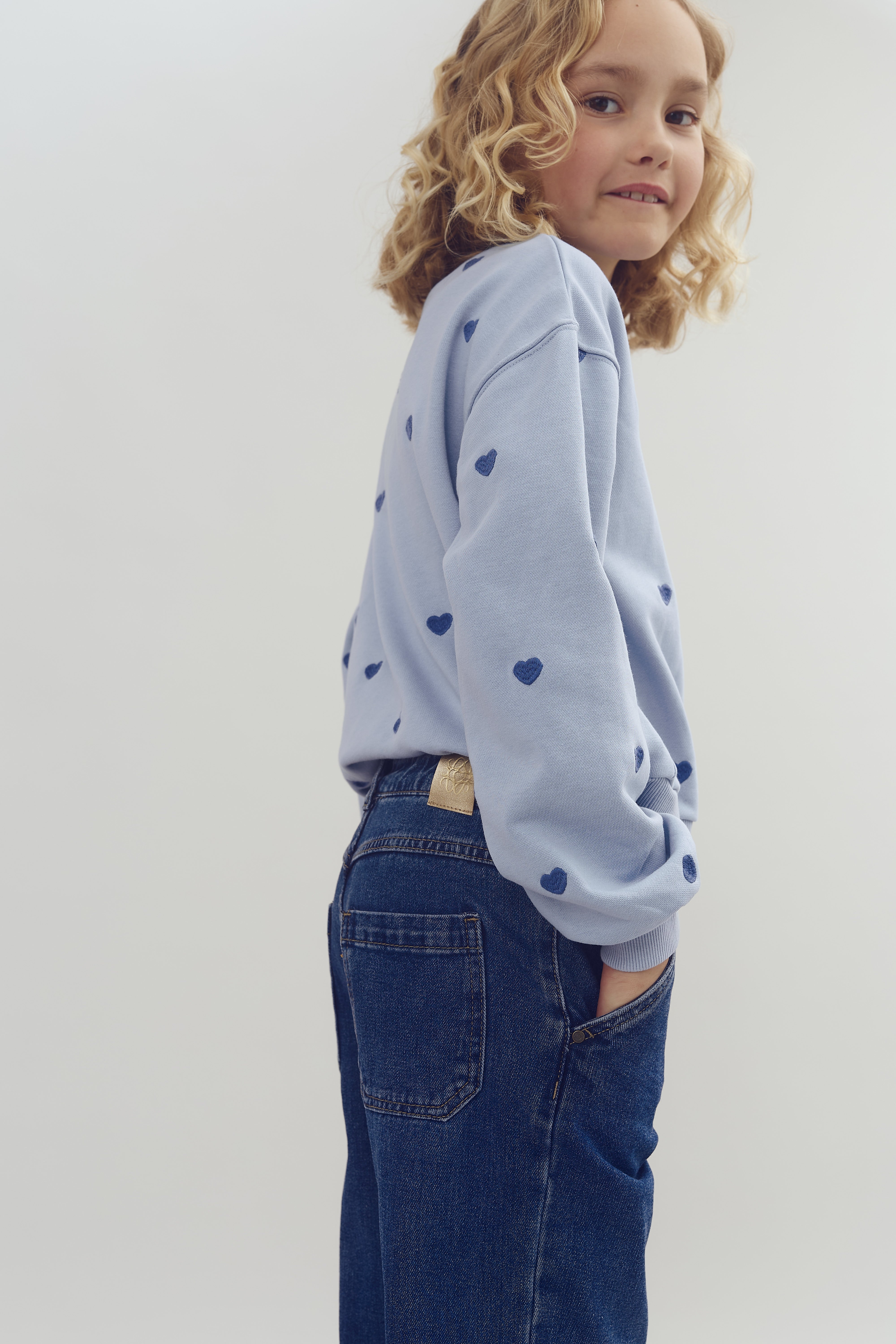 Sweatshirt mit Stickerei - Tween - Blue | 100414 Liva