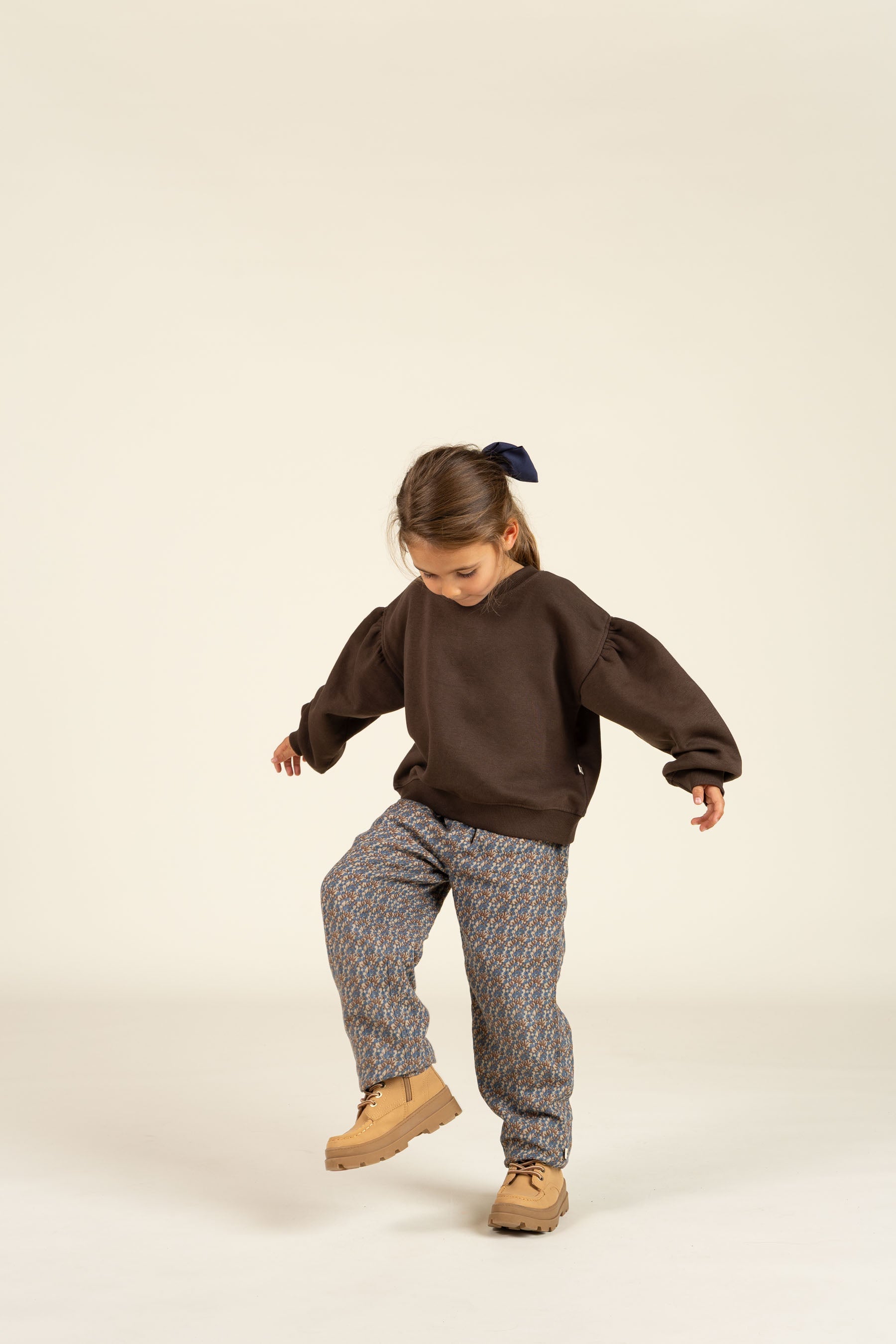 Bedruckte Doppelgaze-Hose - Kids - Blue / Brown | 100733 Maggie