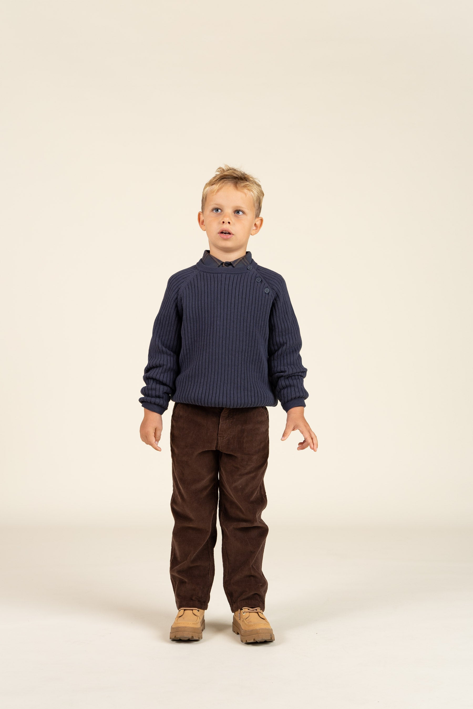 Baumwollstrickpullover - Kids - Navy | 100693 Jett
