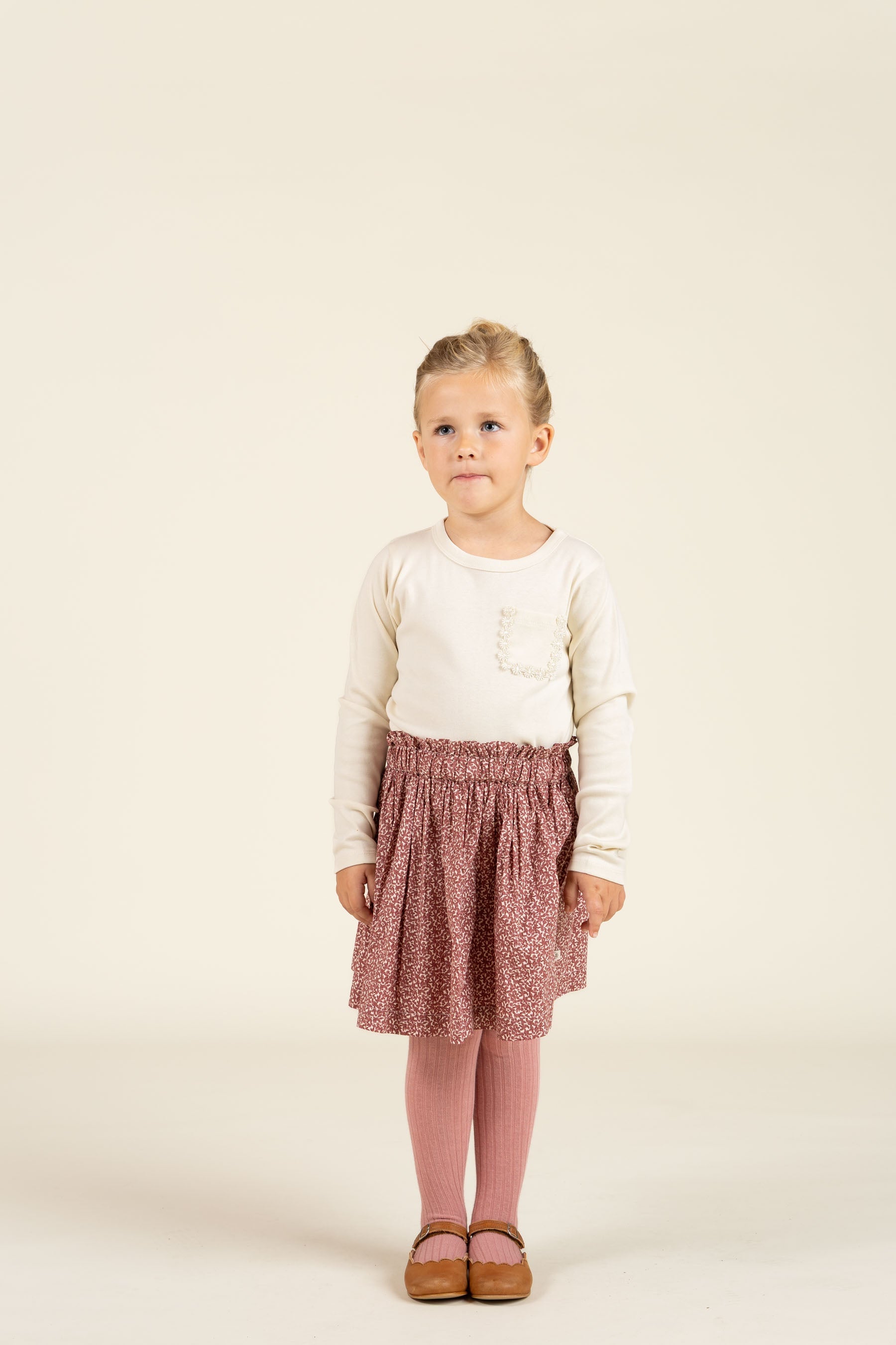 Bedruckter Popeline-Rock aus Baumwolle - Kids - Vintage Red | 100796 Allie