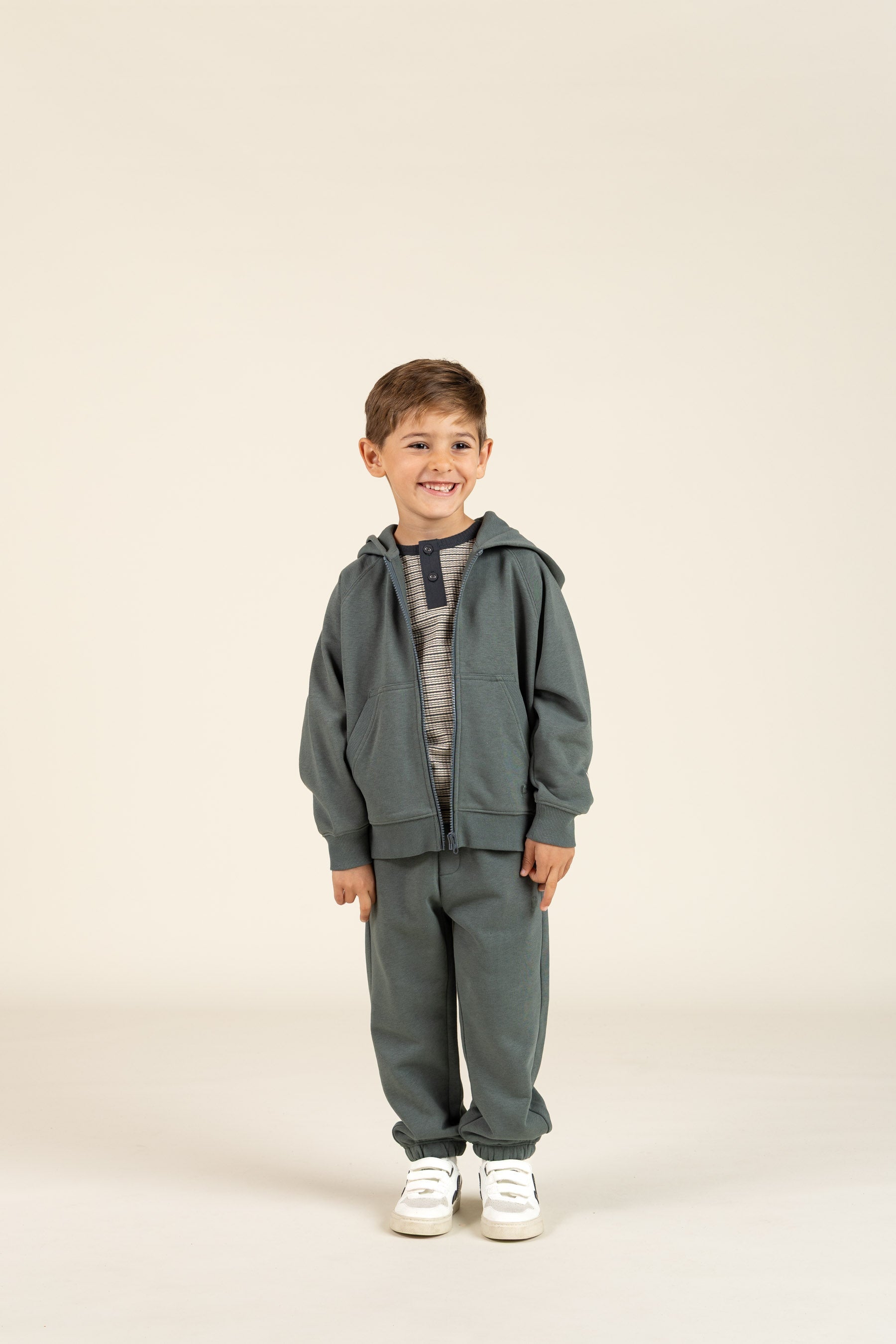 Klassischer Zip-Hoodie - Kids - Petrol | 100218 Felix