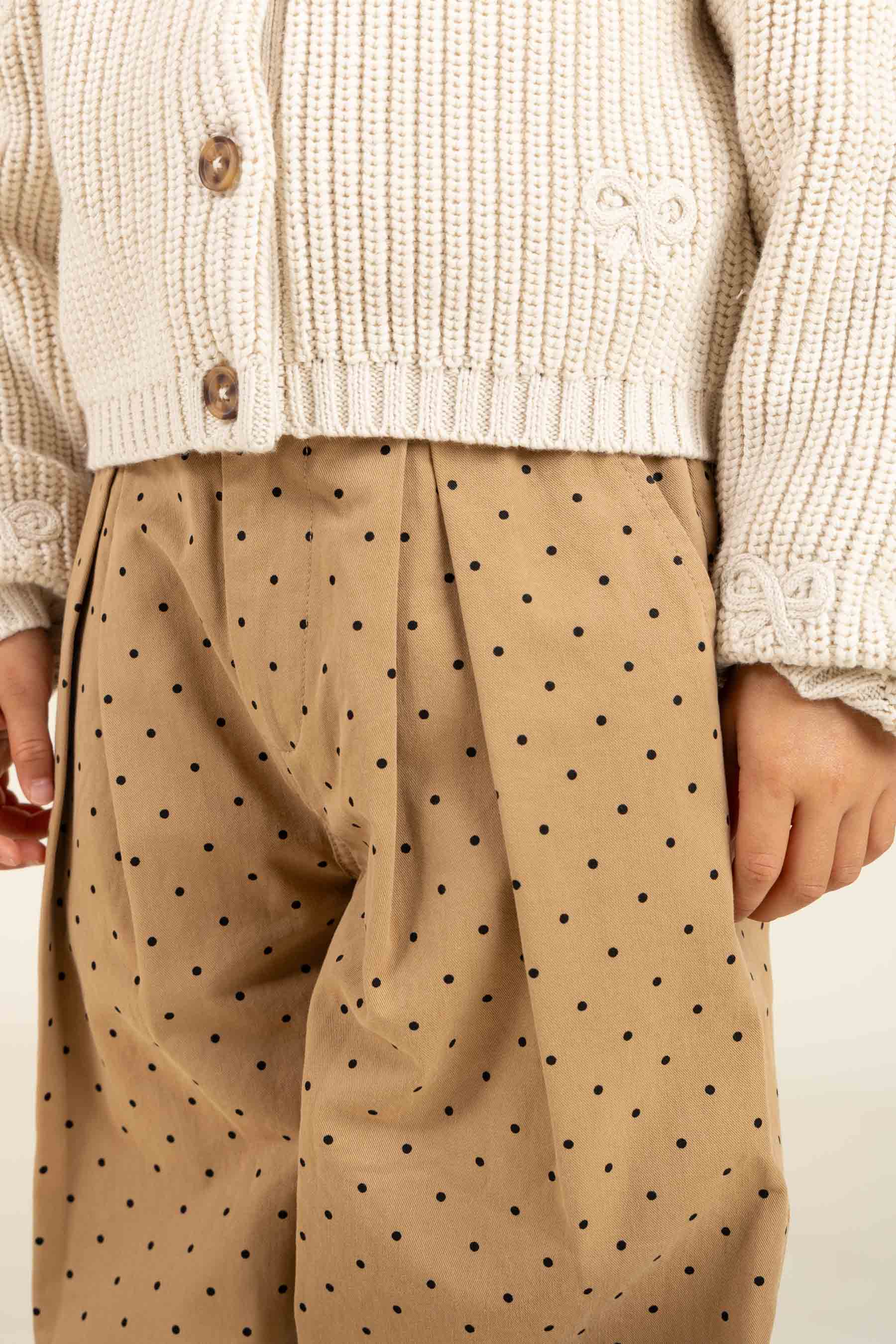 Twill-Hose mit Punkten - Kids - Beige | 100614 Iris
