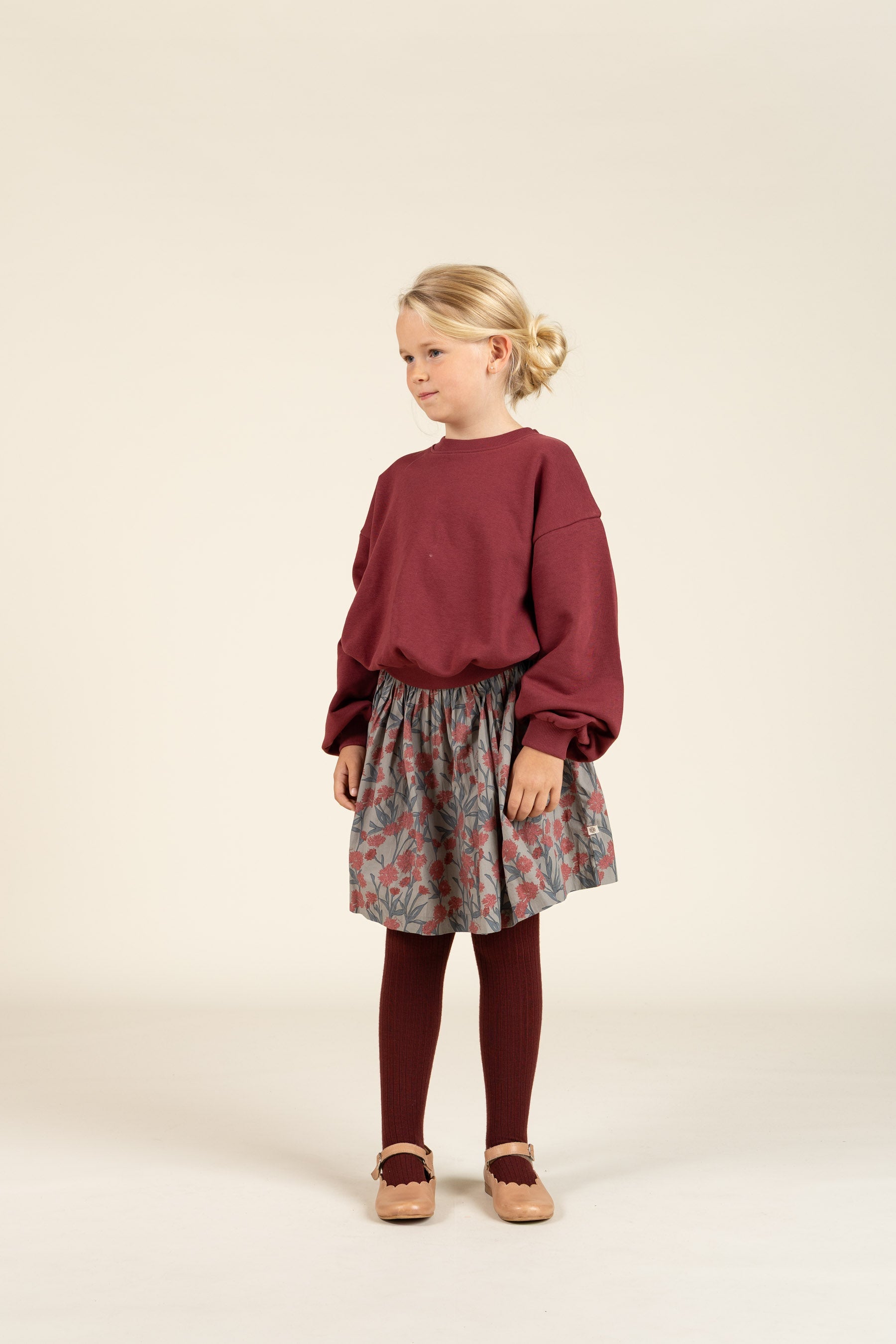 Ballon Sweatshirt - Tween - Burgundy | 100819 Joanna