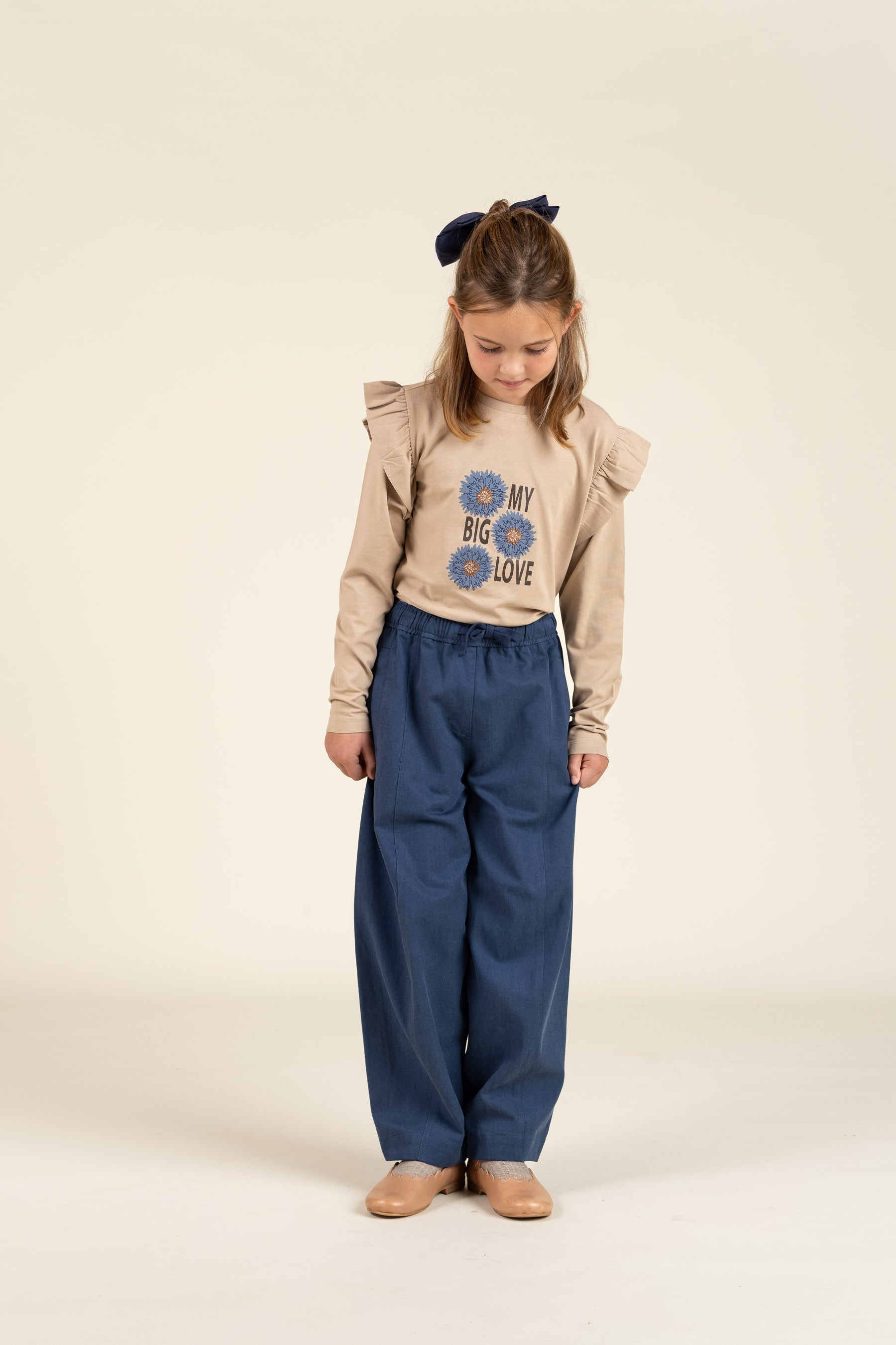 Barrel Leg Tencel Hose - Tween - Dusty Cobalt | 100134