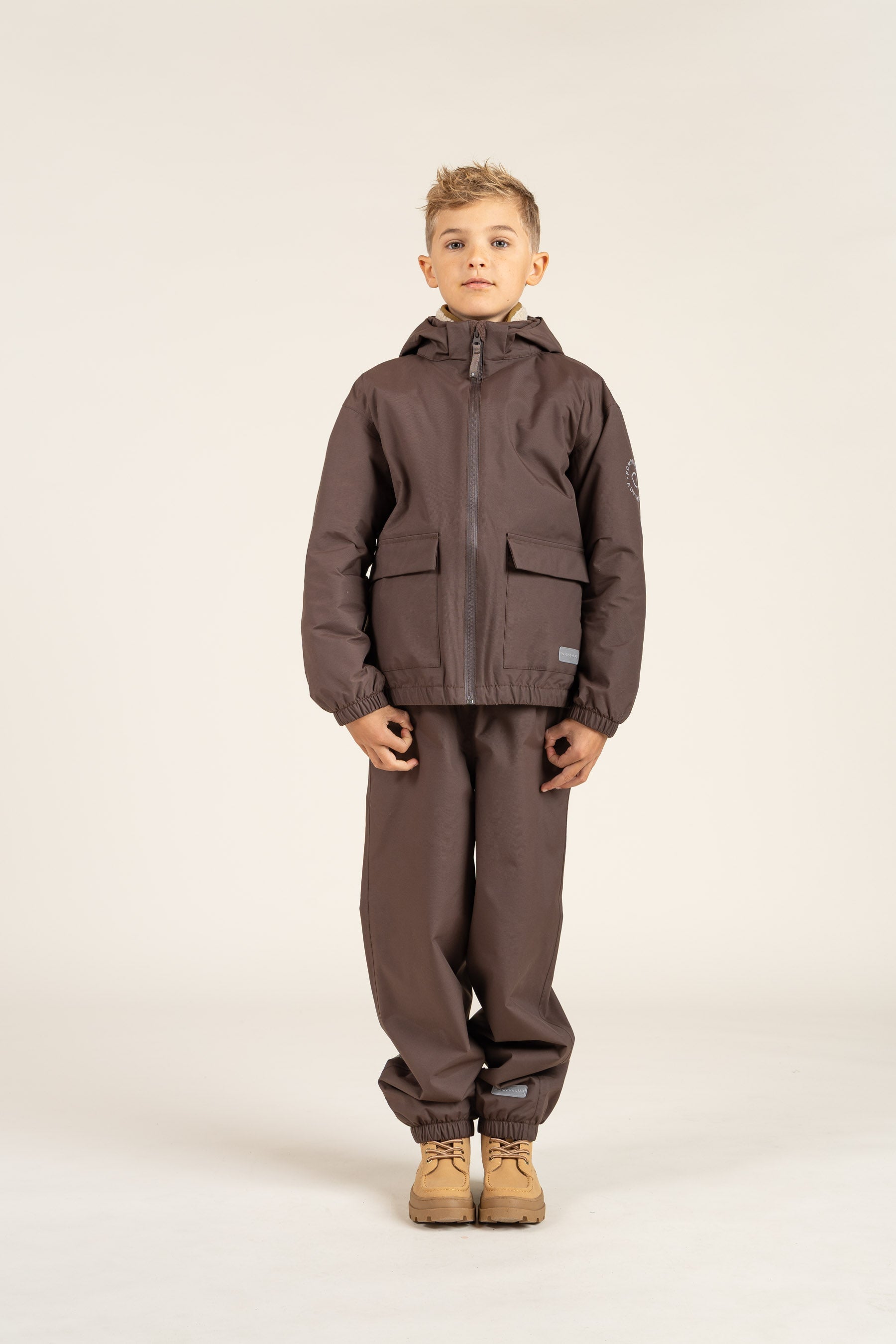 Shell Jacke mit Path-Tasche - Tween - Chocolate | 100500 Luke