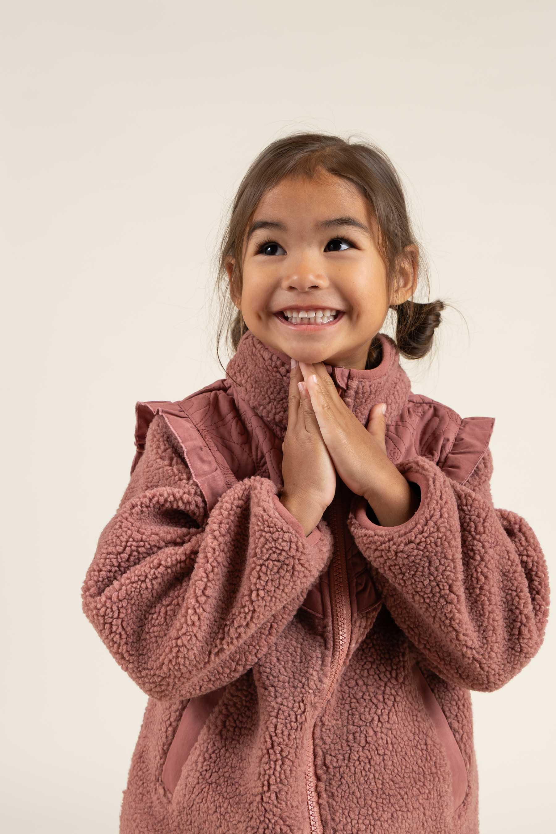 Teddyjacke mit Reißverschluss und Rüschen - Kids - Old Rose | 100636 Madison