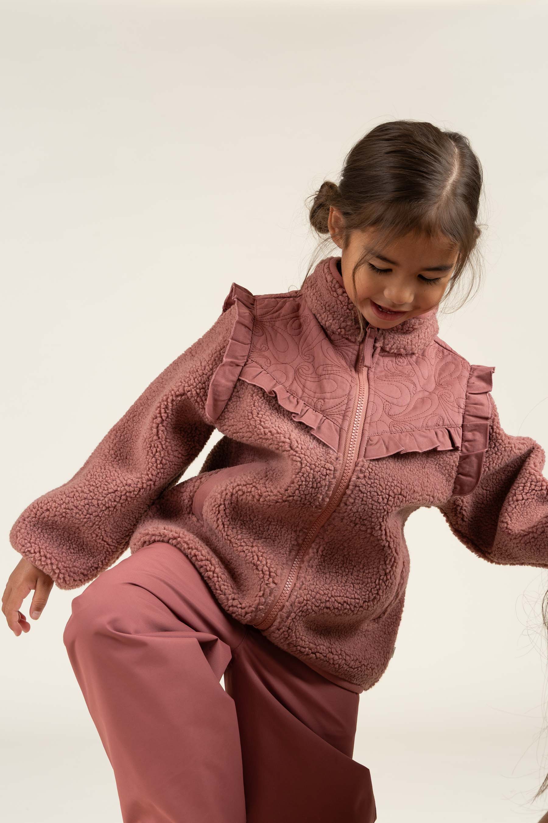 Teddyjacke mit Reißverschluss und Rüschen - Kids - Old Rose | 100636 Madison