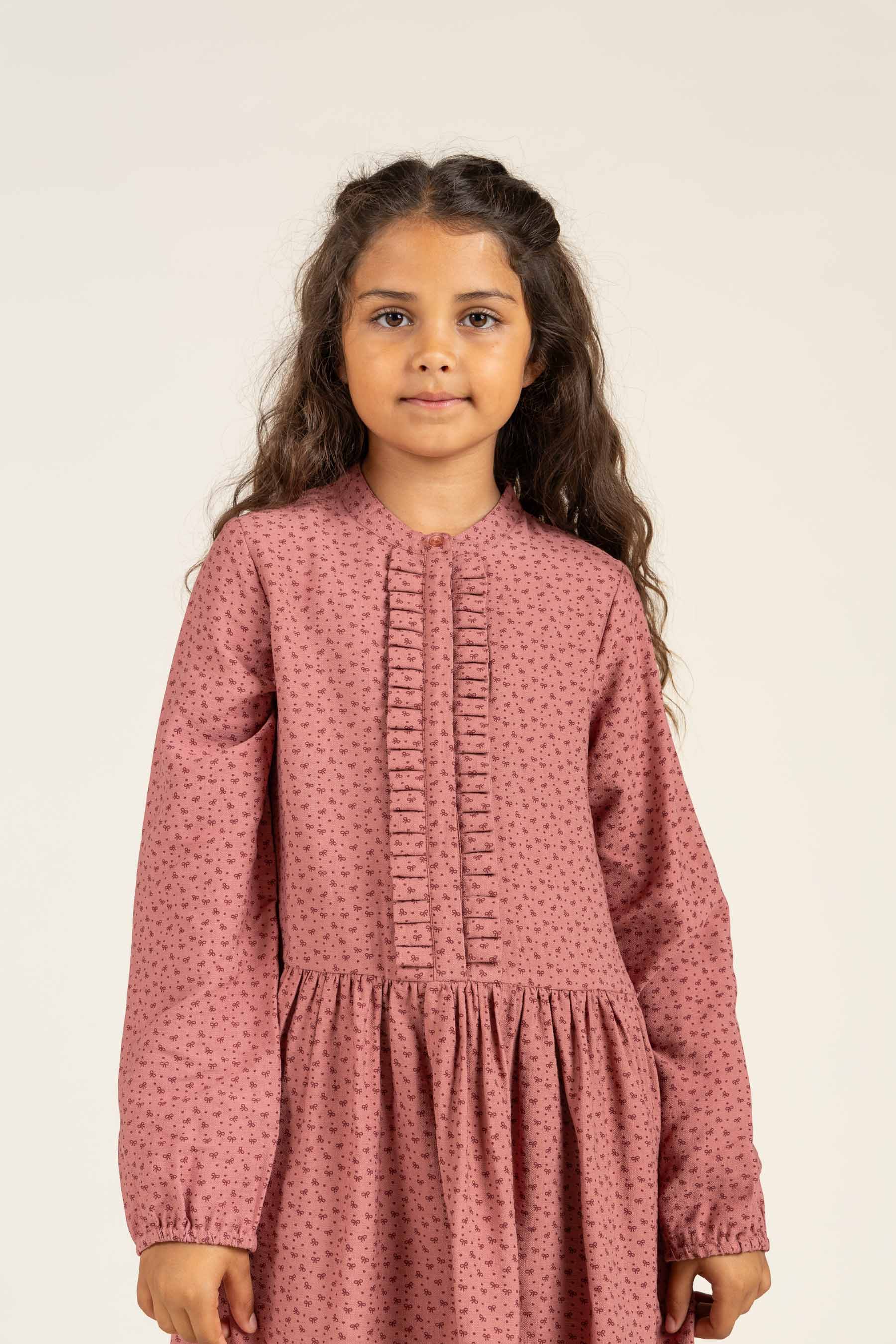 Bedrucktes Kleid aus Krepp-Viskose - All- Rose | 100661 Ana