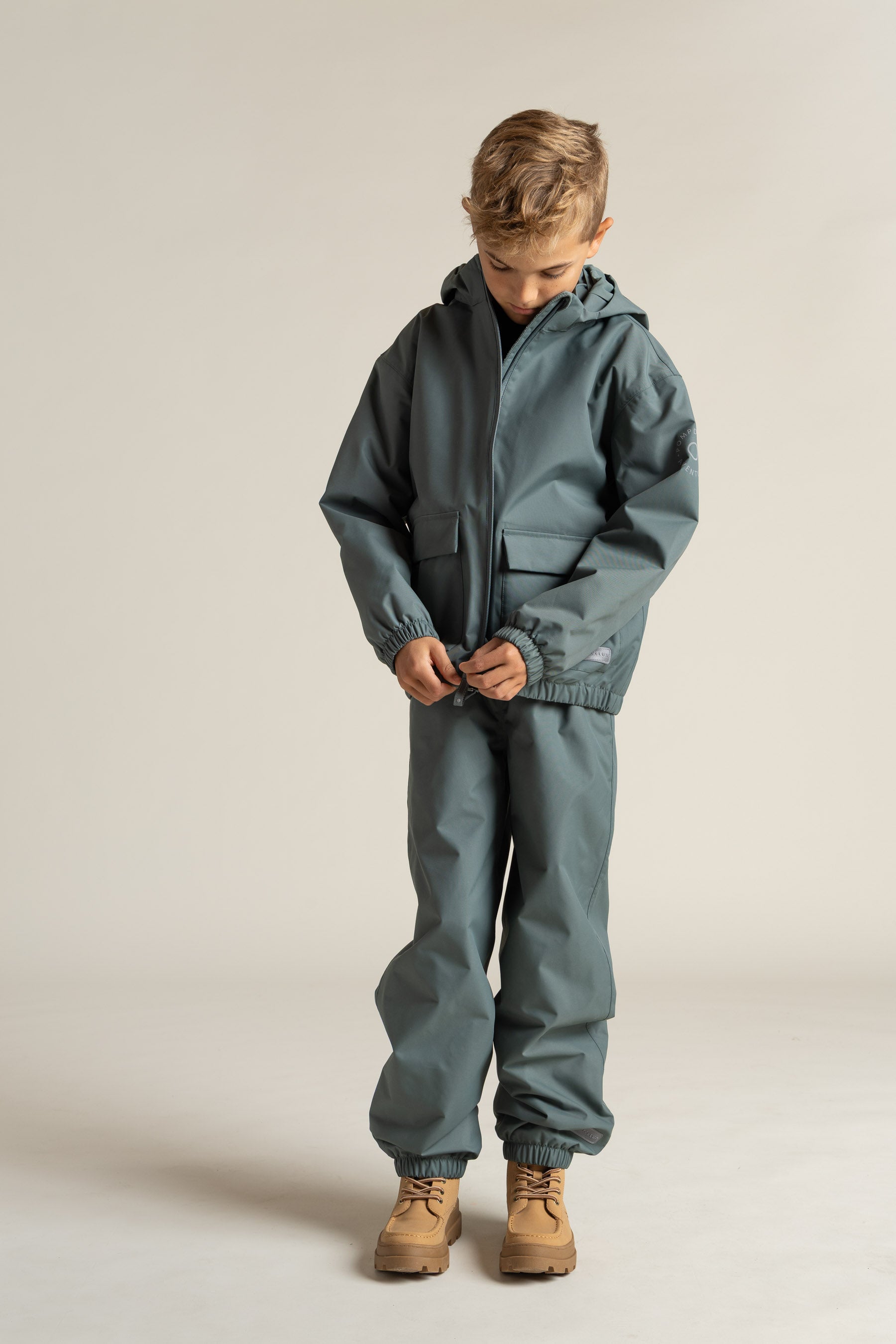 Shell Jacke mit Path-Tasche - Tween - Dusty Dark Green | 100502 Luke