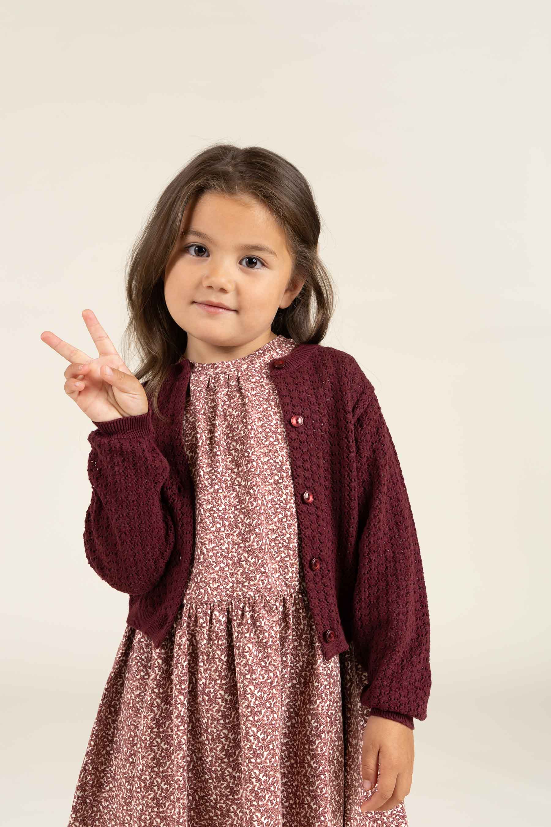Bedrucktes Jersey-Kleid - Kids - Vintage Red | 100762 Ada