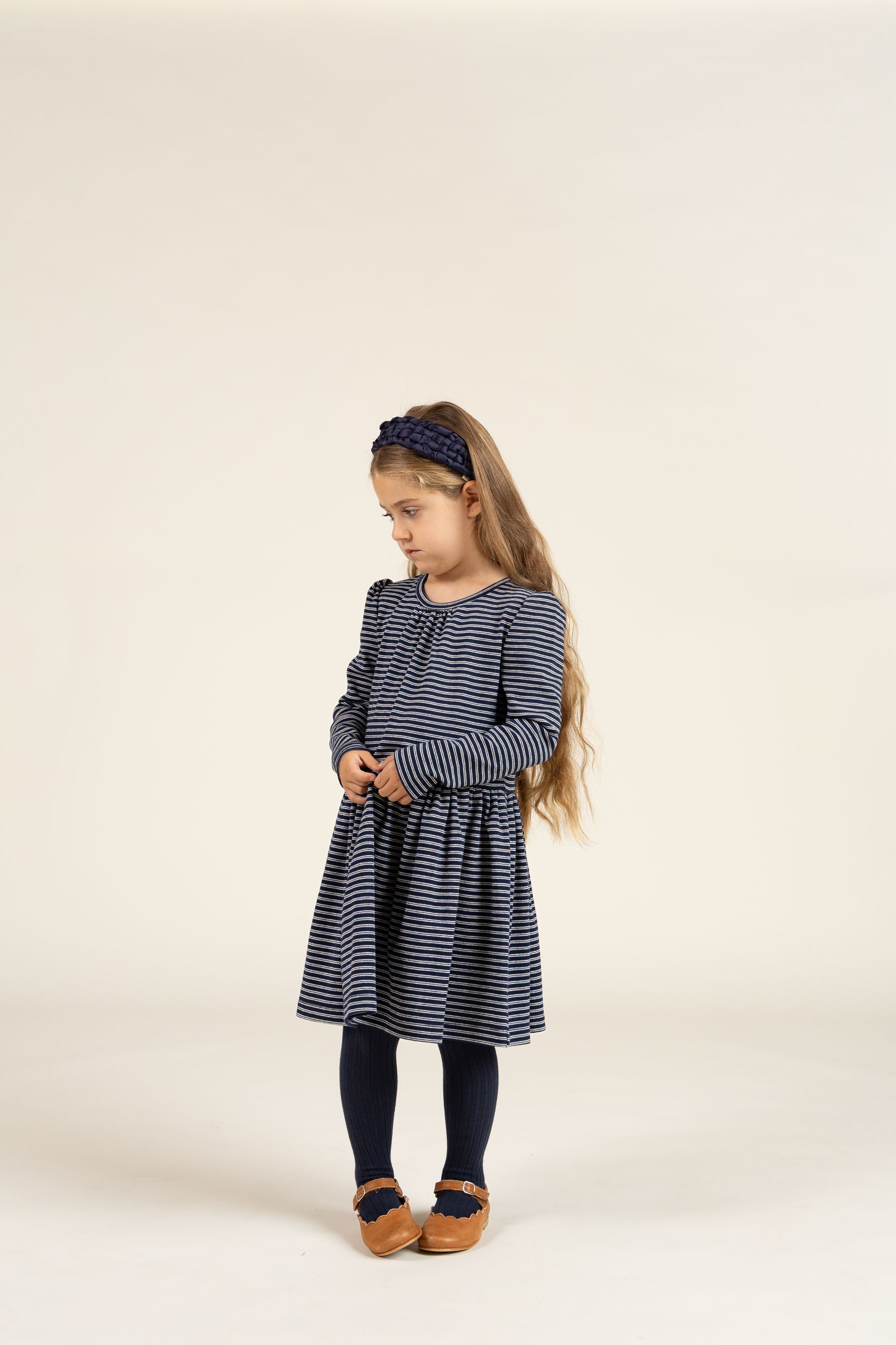 Gestreiftes Jersey-Kleid - Kids - Navy Stripe | 100652 Elise