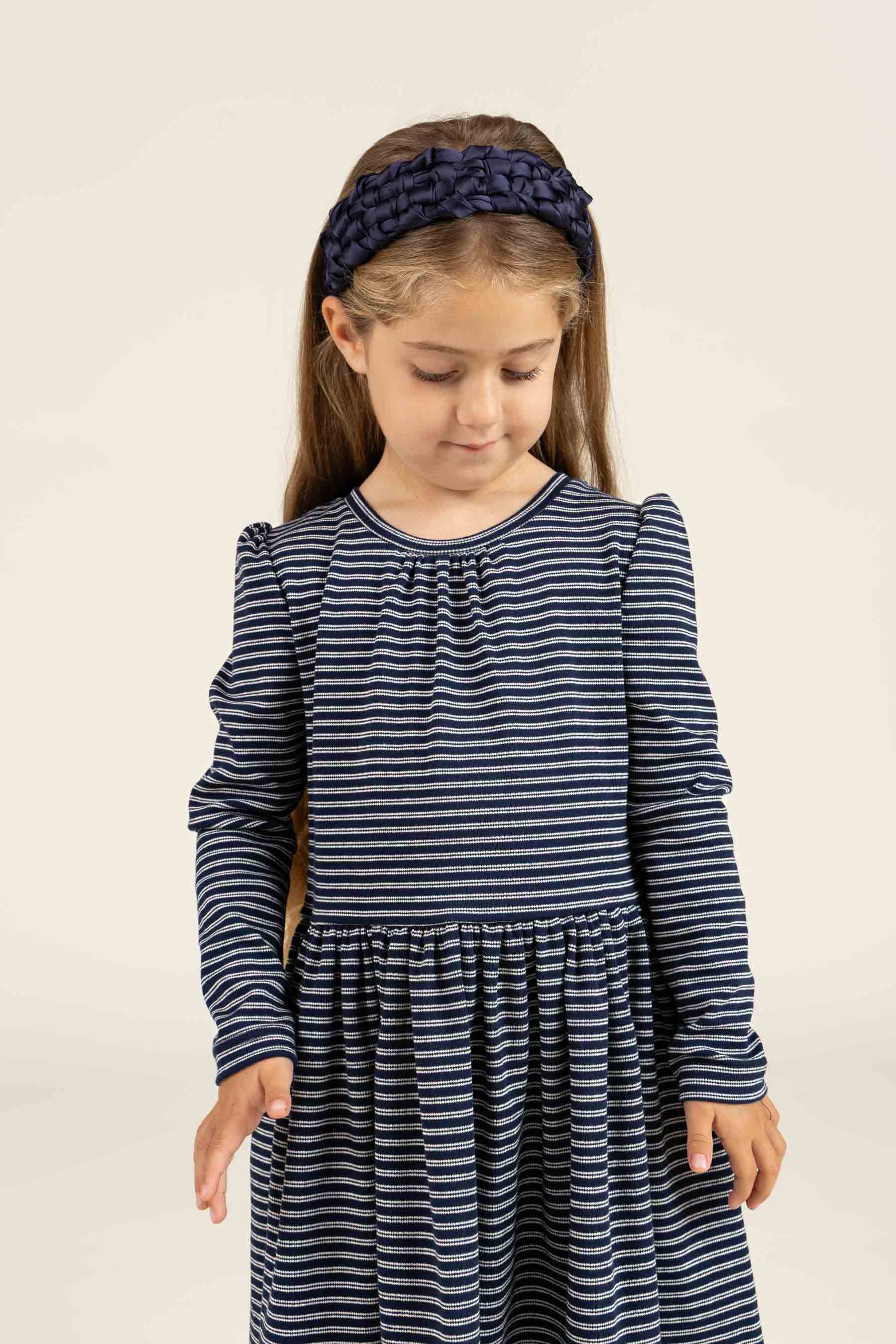 Gestreiftes Jersey-Kleid - Kids - Navy Stripe | 100652 Elise