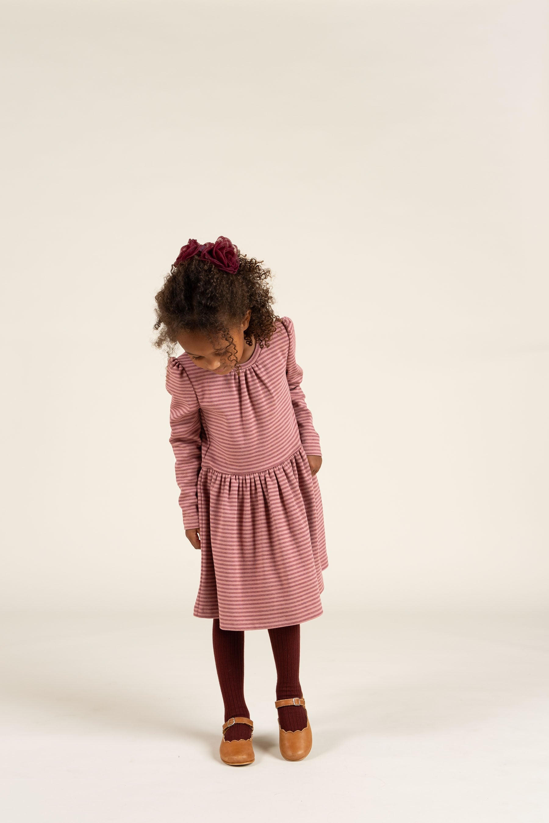 Gestreiftes Jersey-Kleid - Kids - Rose Stripe | 100650 Elise