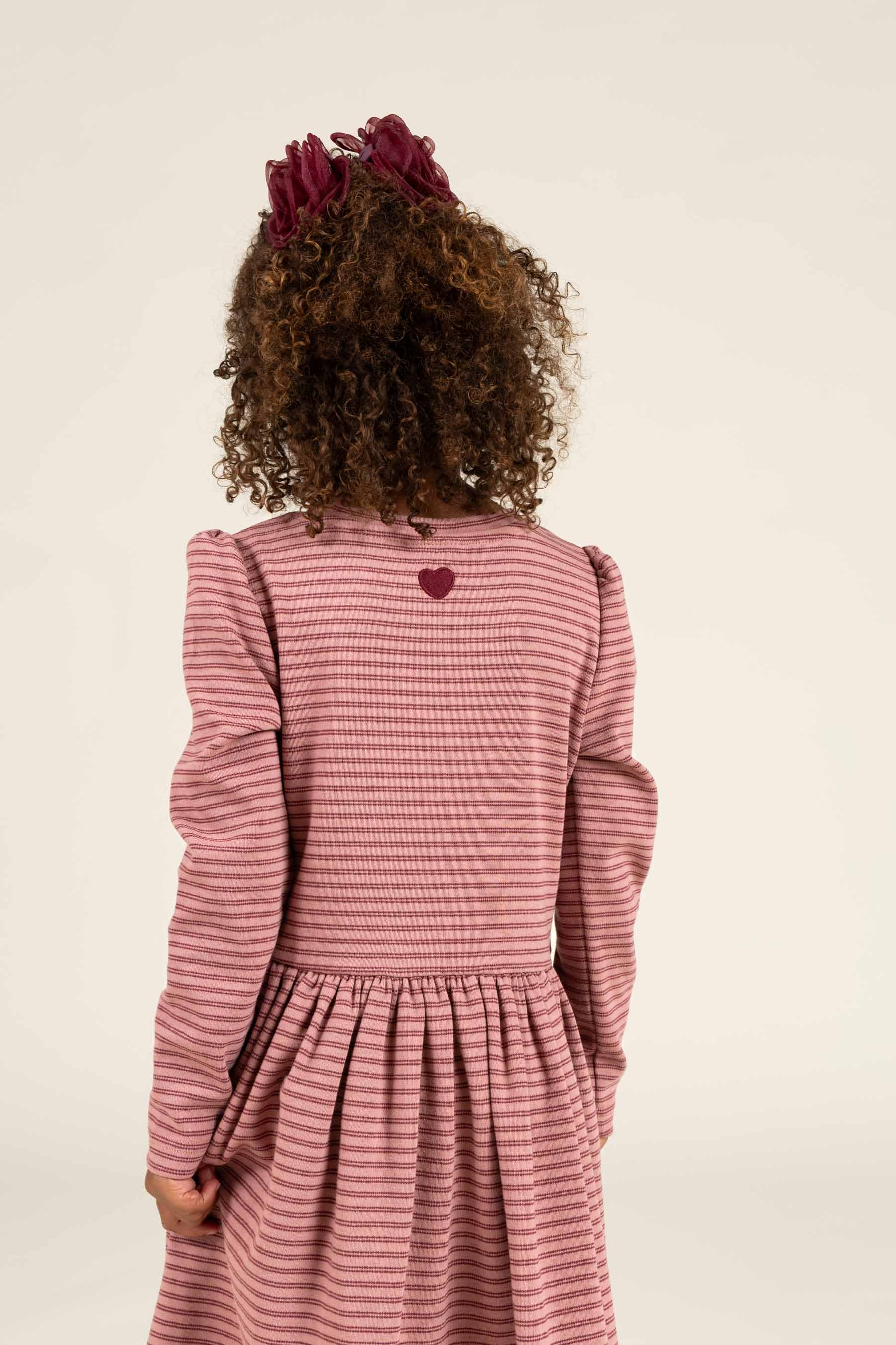 Gestreiftes Jersey-Kleid - Kids - Rose Stripe | 100650 Elise