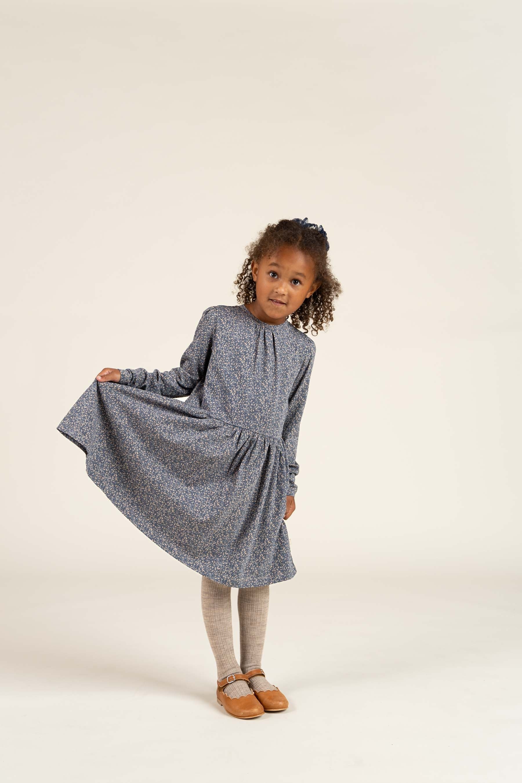 Bedrucktes Jersey-Kleid - Kids - Blue | 100764 Ada