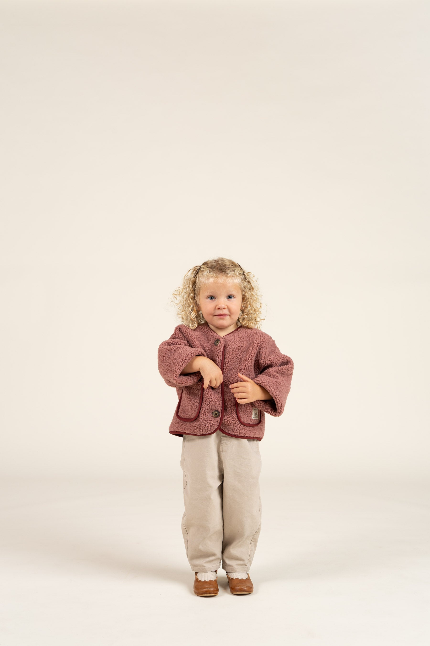 Teddyjacke mit Knöpfen - Kids - Old Rose | 100628 Mayfield