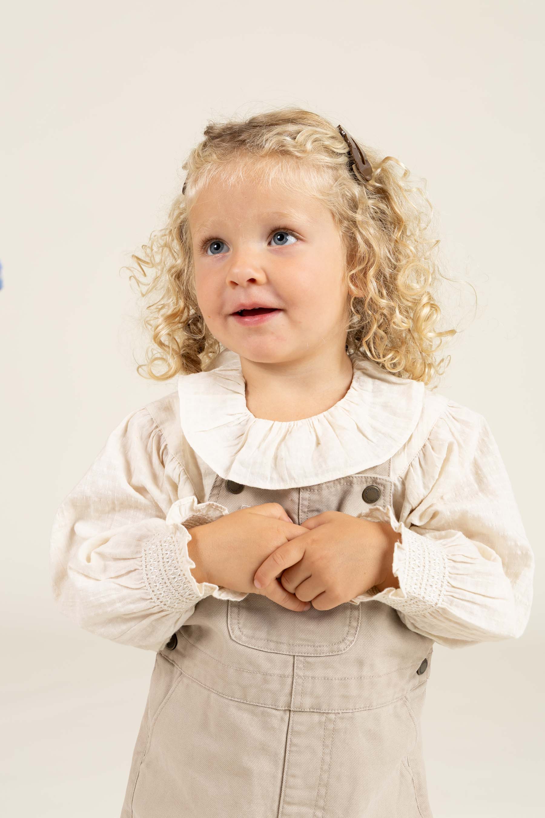 Baumwollbluse mit Kragen - Kids - Off White | 100883 Claire