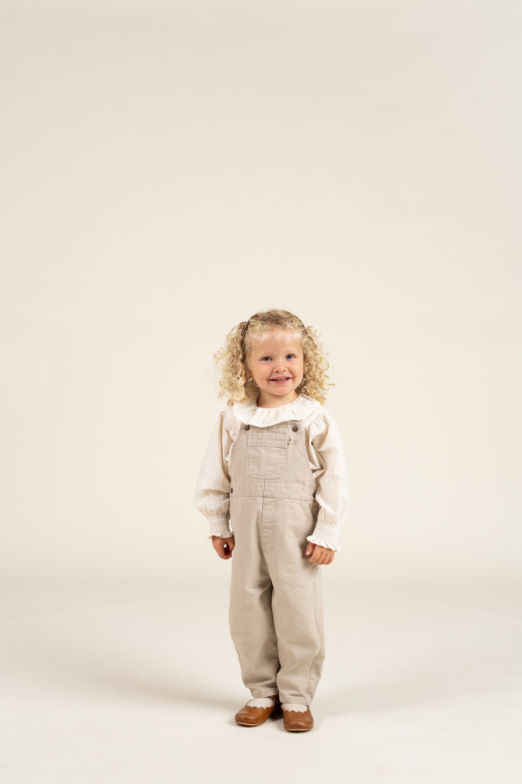 Baumwollbluse mit Kragen - Kids - Off White | 100883 Claire