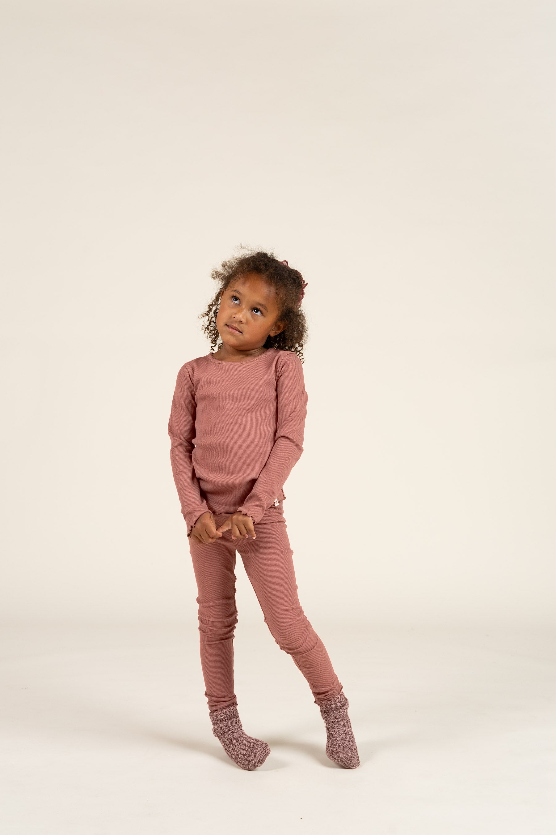Leggings aus Modalripp - Kids - Old Rose | 100586 Mia