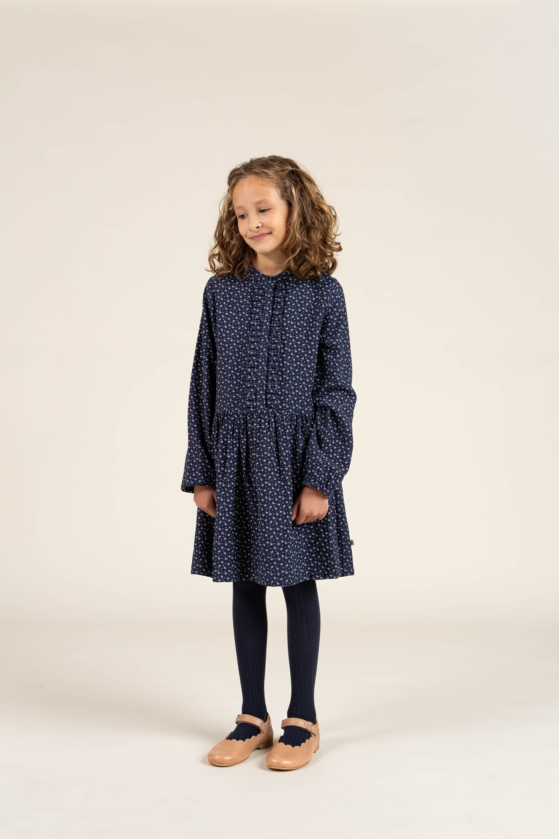 Bedrucktes Kleid aus Krepp-Viskose - All - Navy | 100662 Ana