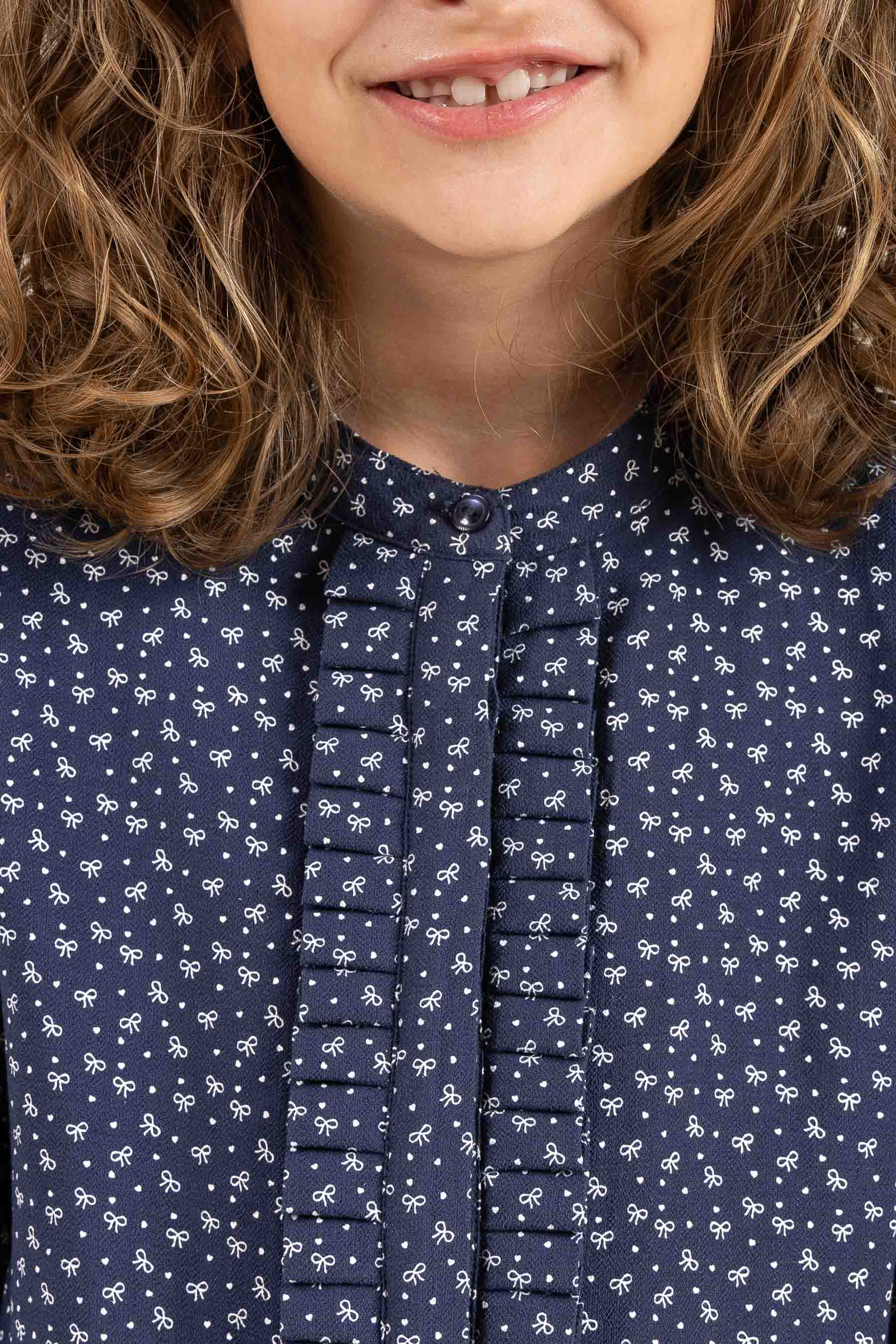 Bedrucktes Kleid aus Krepp-Viskose - All - Navy | 100662 Ana
