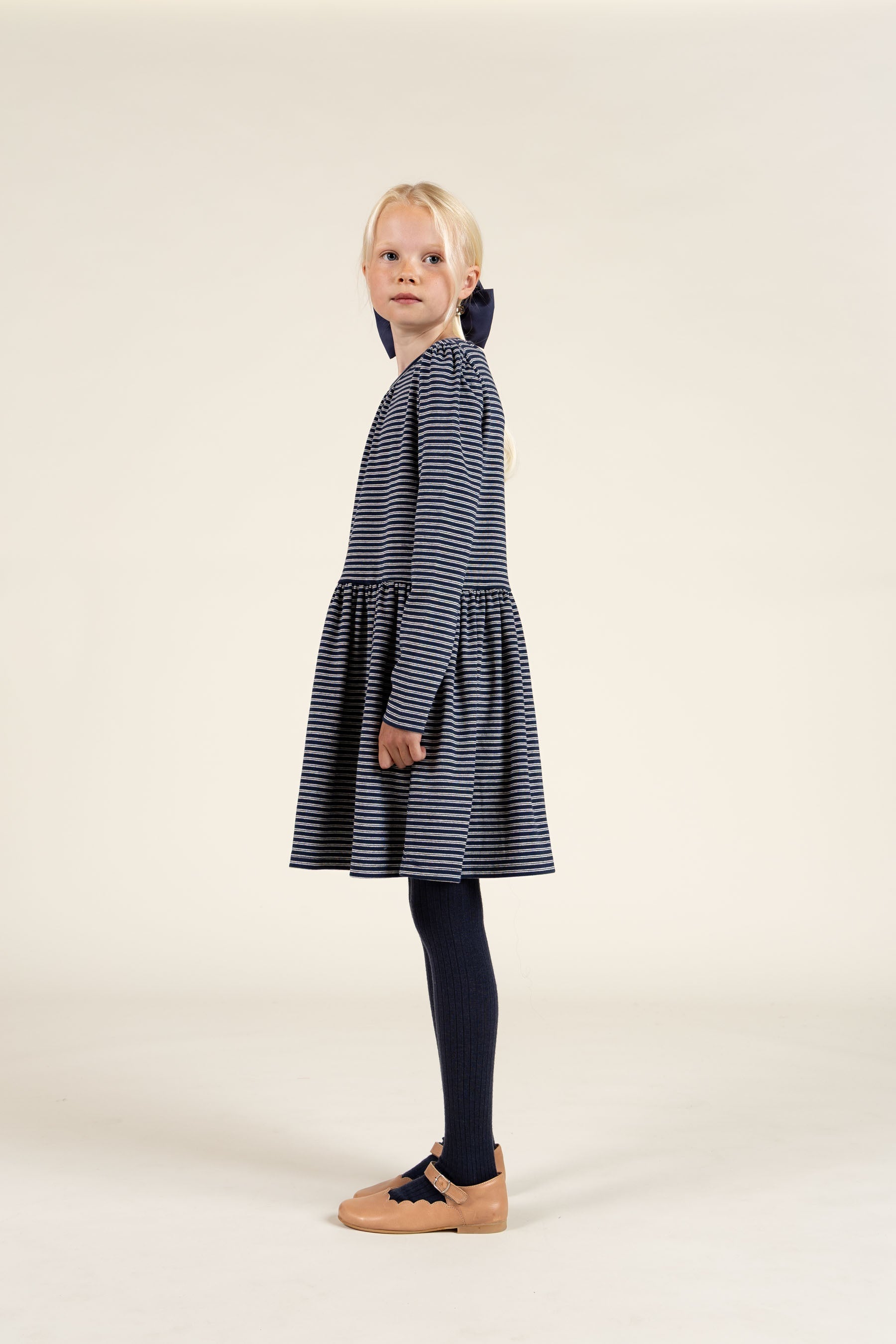 Gestreiftes Jersey-Kleid - Tween - Navy Stripe | 100653 Elise