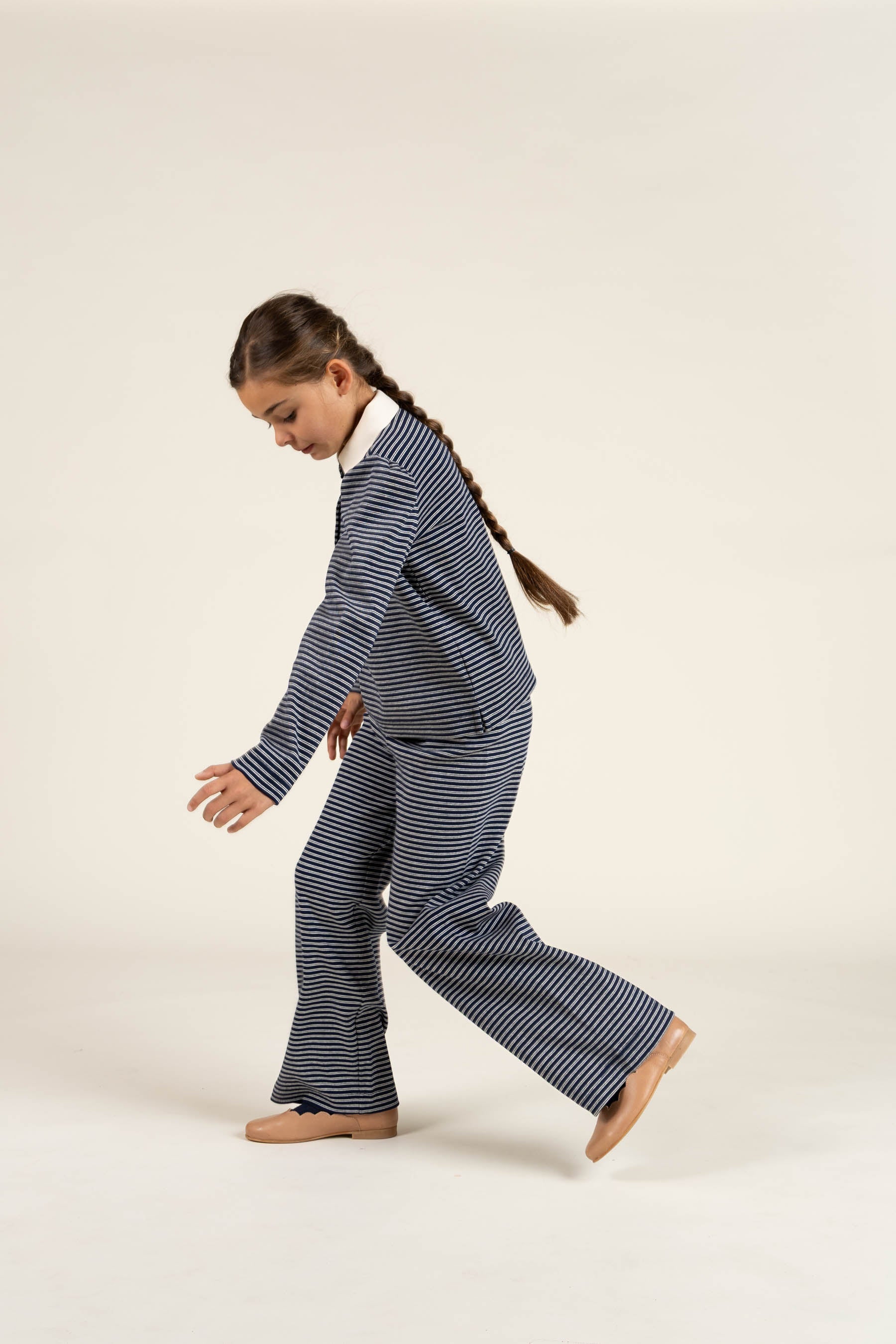 Gestreifte Jersey-Hose - Tween - Navy Stripe | 100649 Elise