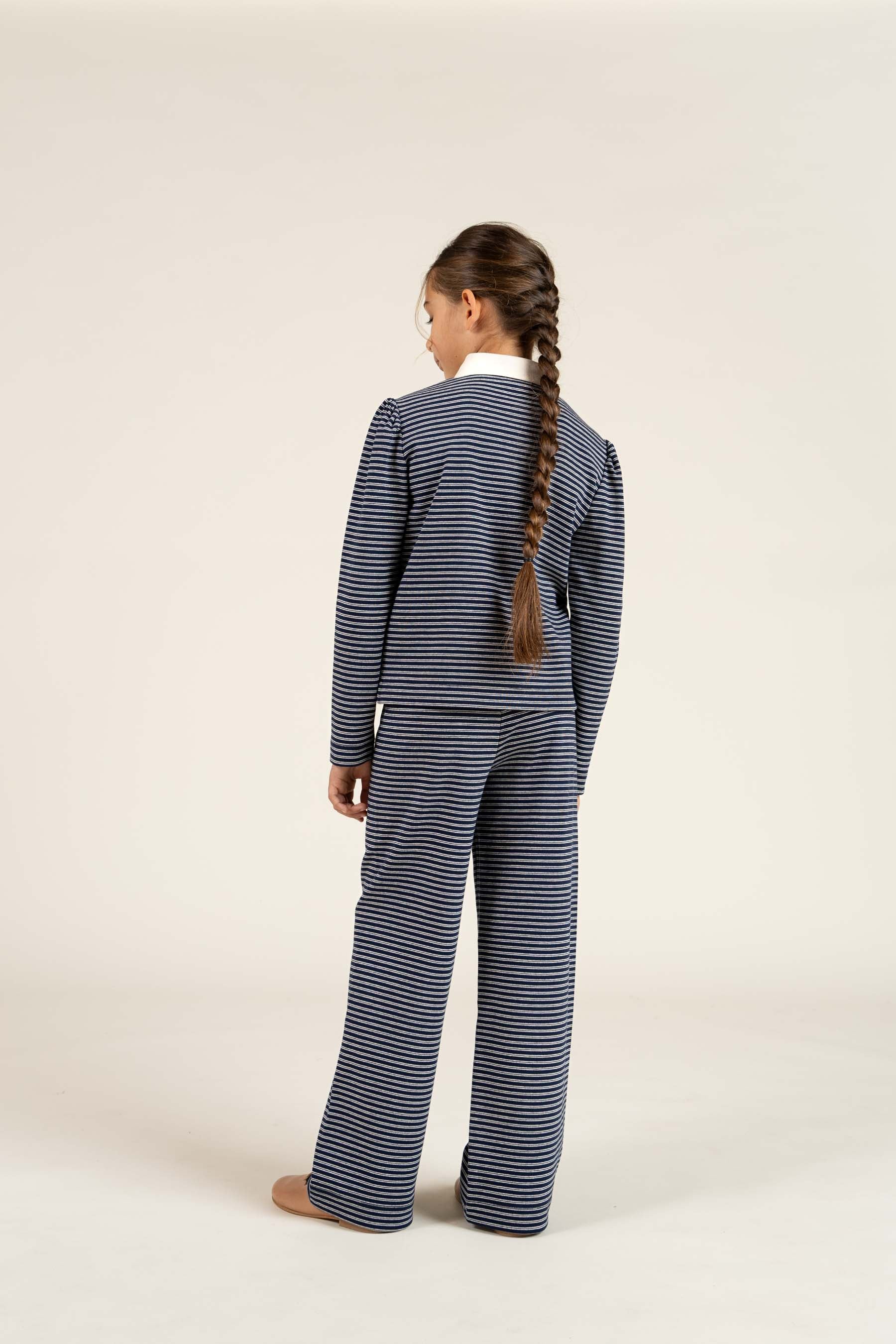 Gestreifte Jersey-Hose - Tween - Navy Stripe | 100649 Elise