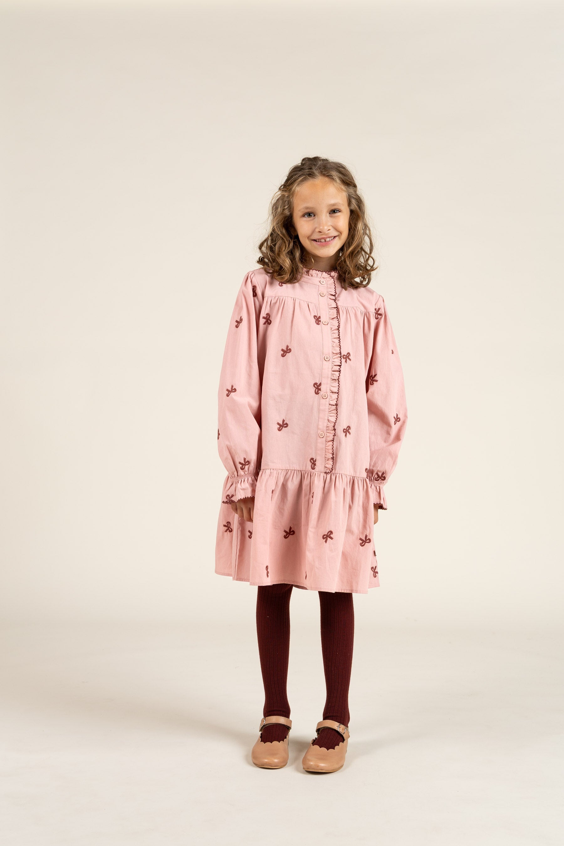 Popeline-Kleid mit Stickerei - Tween - Rose | 100682 Adison