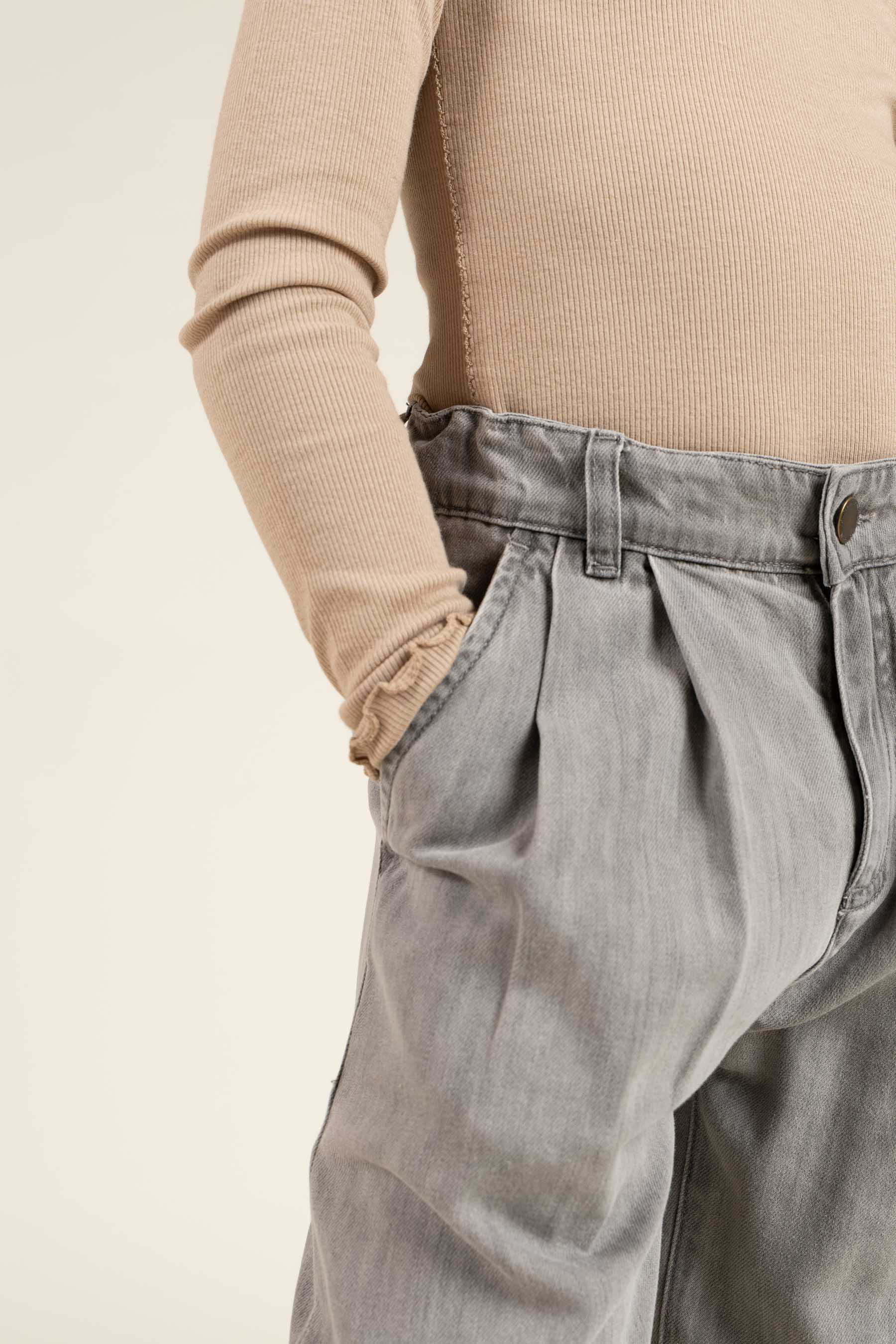 Weite weiche Jeanshose - Tween - Grey Denim | 100104 Lea