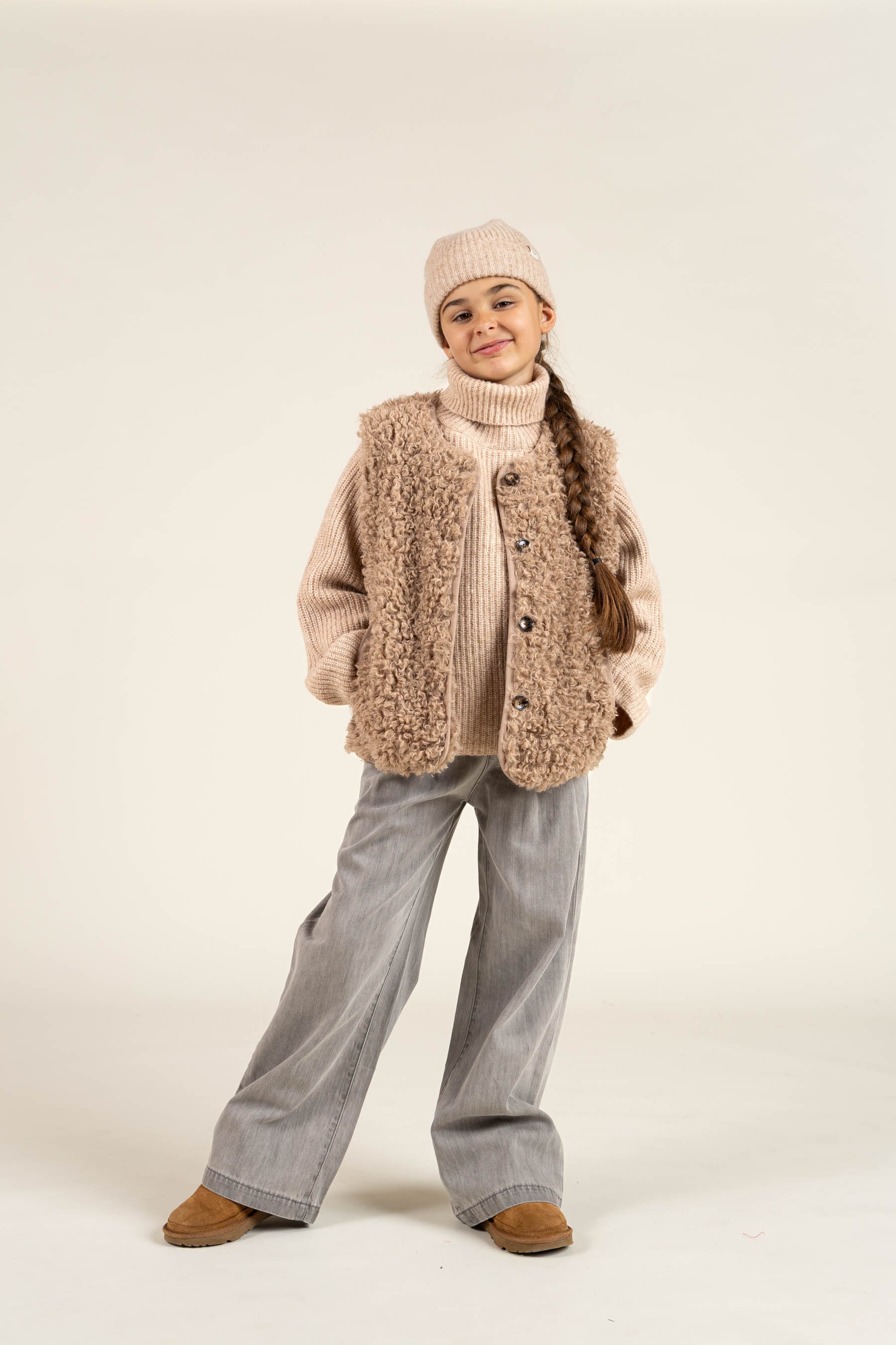Weite weiche Jeanshose - Tween - Grey Denim | 100104 Lea