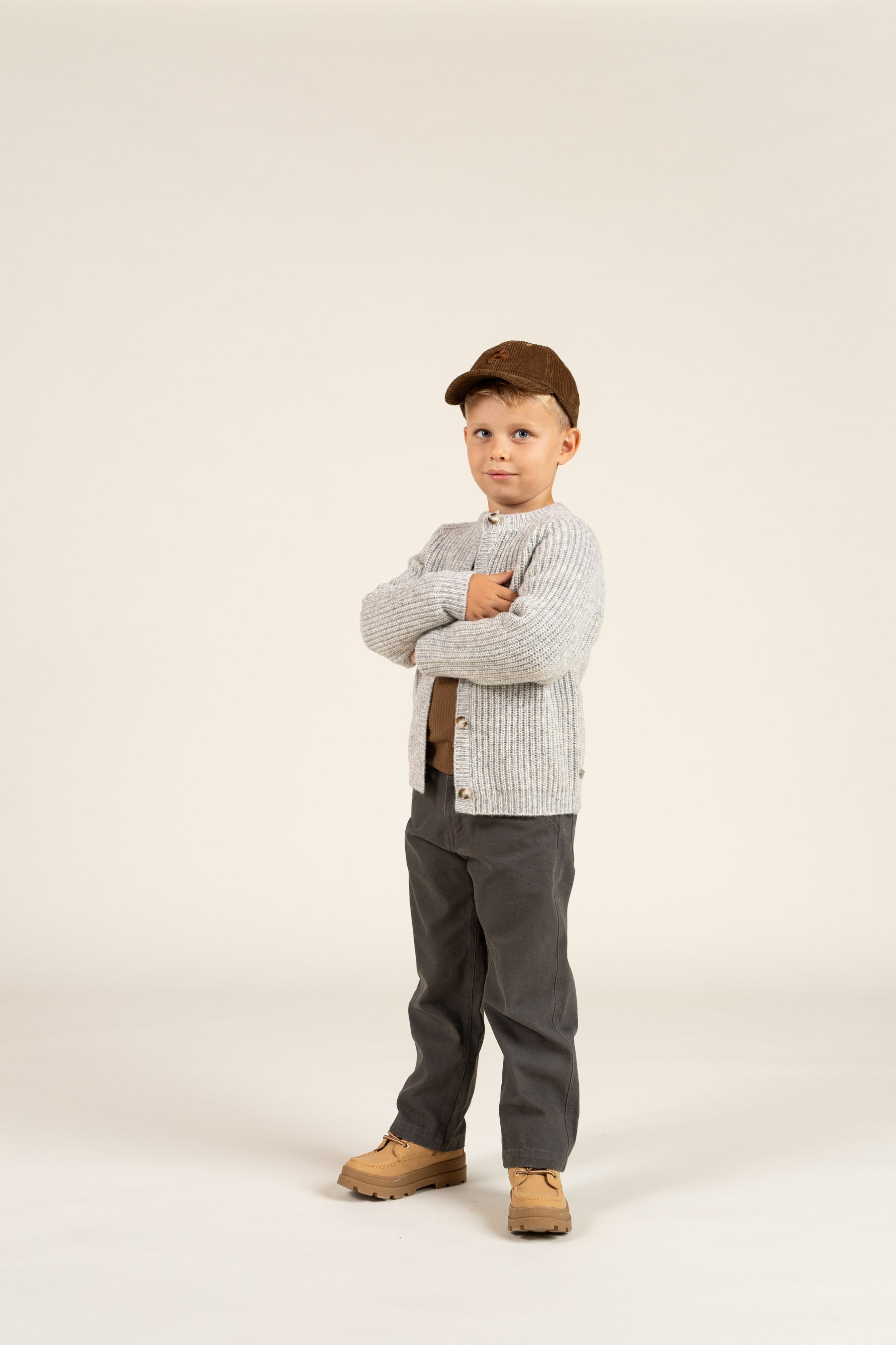 Strickjacke in Wollmischung - Kids - Grey Melange | 100746 Cork