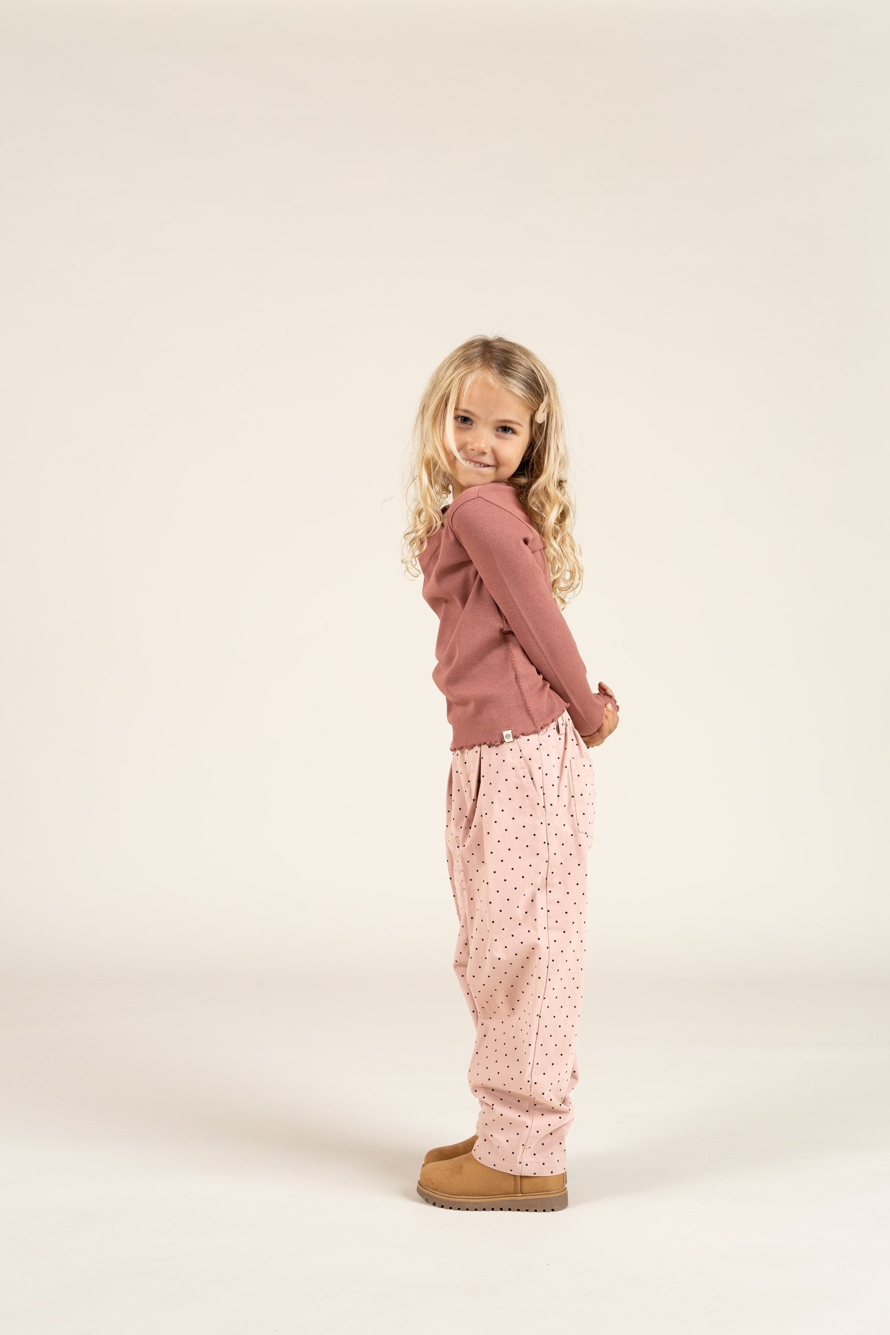 Twill-Hose mit Punkten - Kids - Rose | 100612 Iris